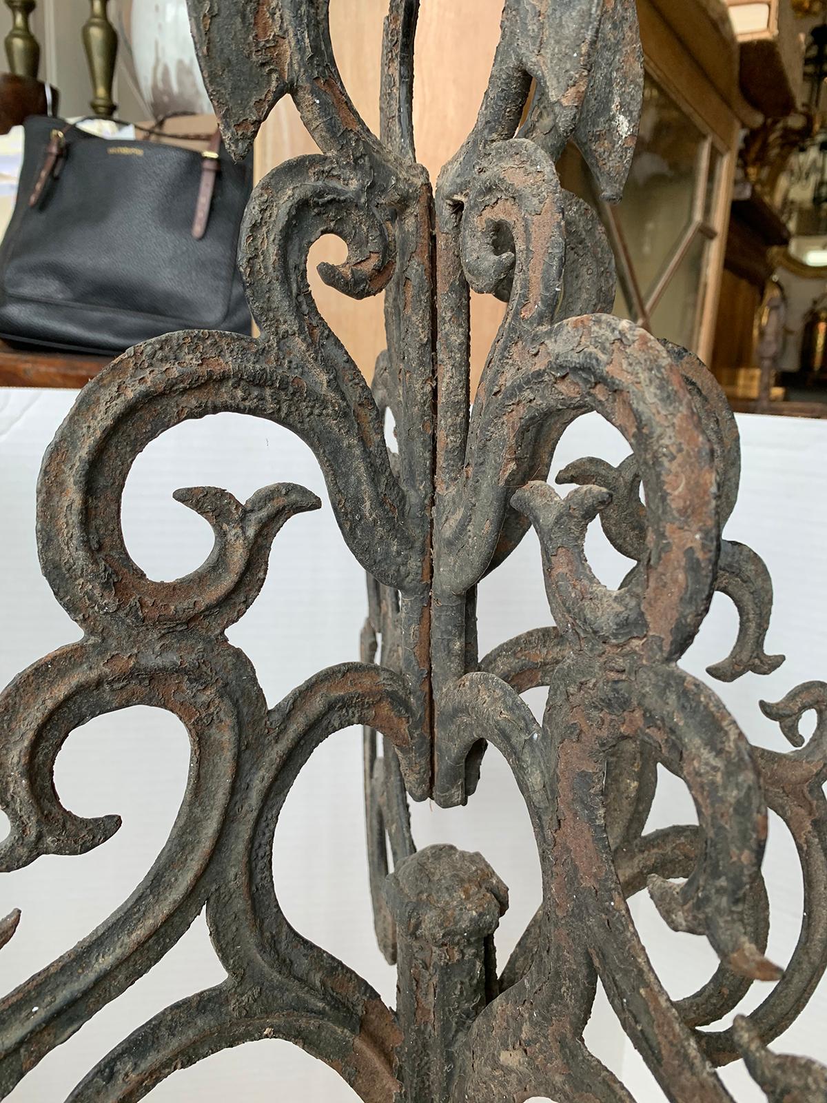 19th Century Custom Mounted Iron Finial For Sale 3