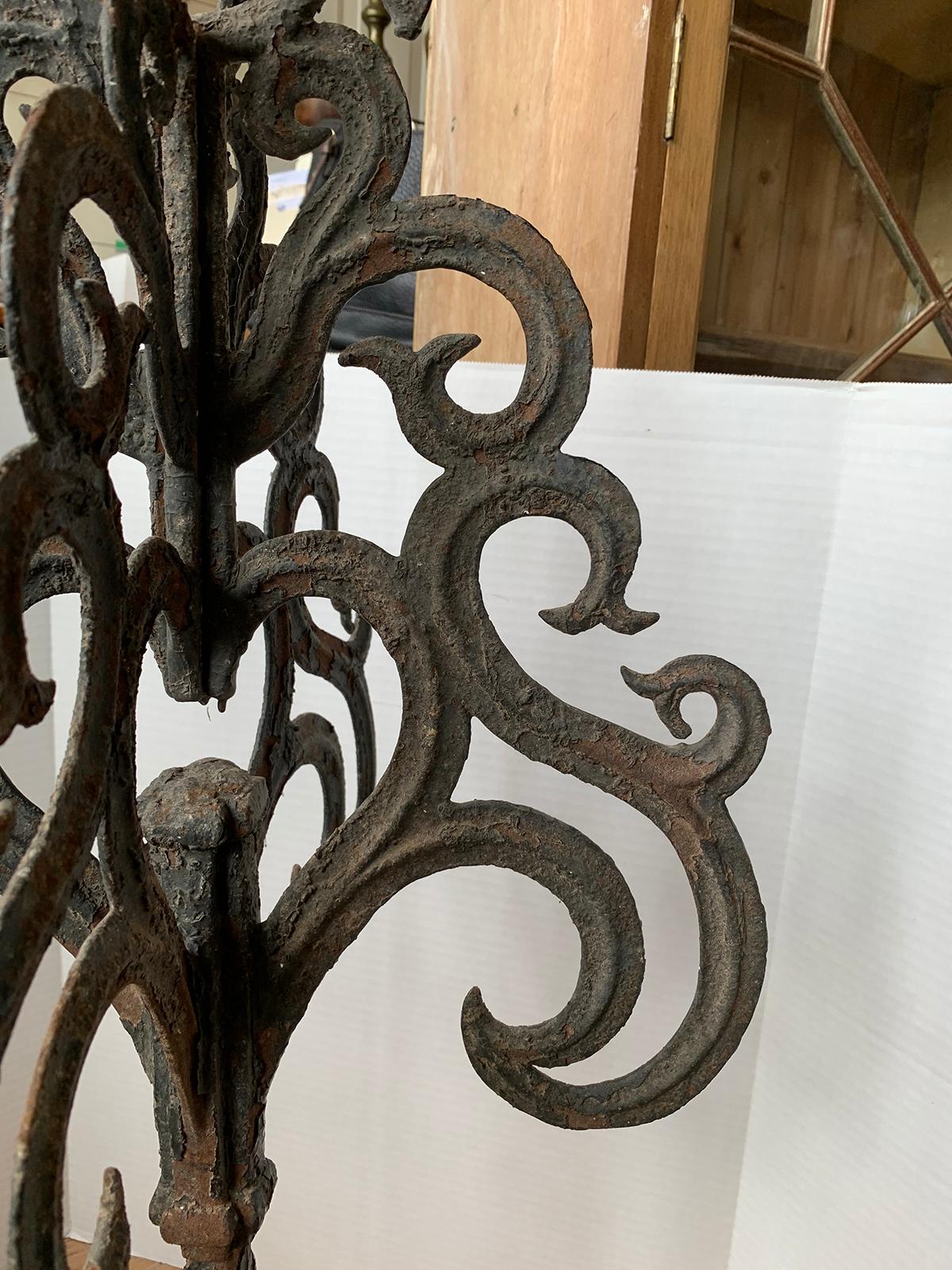 19th Century Custom Mounted Iron Finial For Sale 4