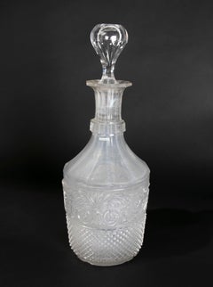 19th Century Cut Crystal Apothecary Bottle with Stopper