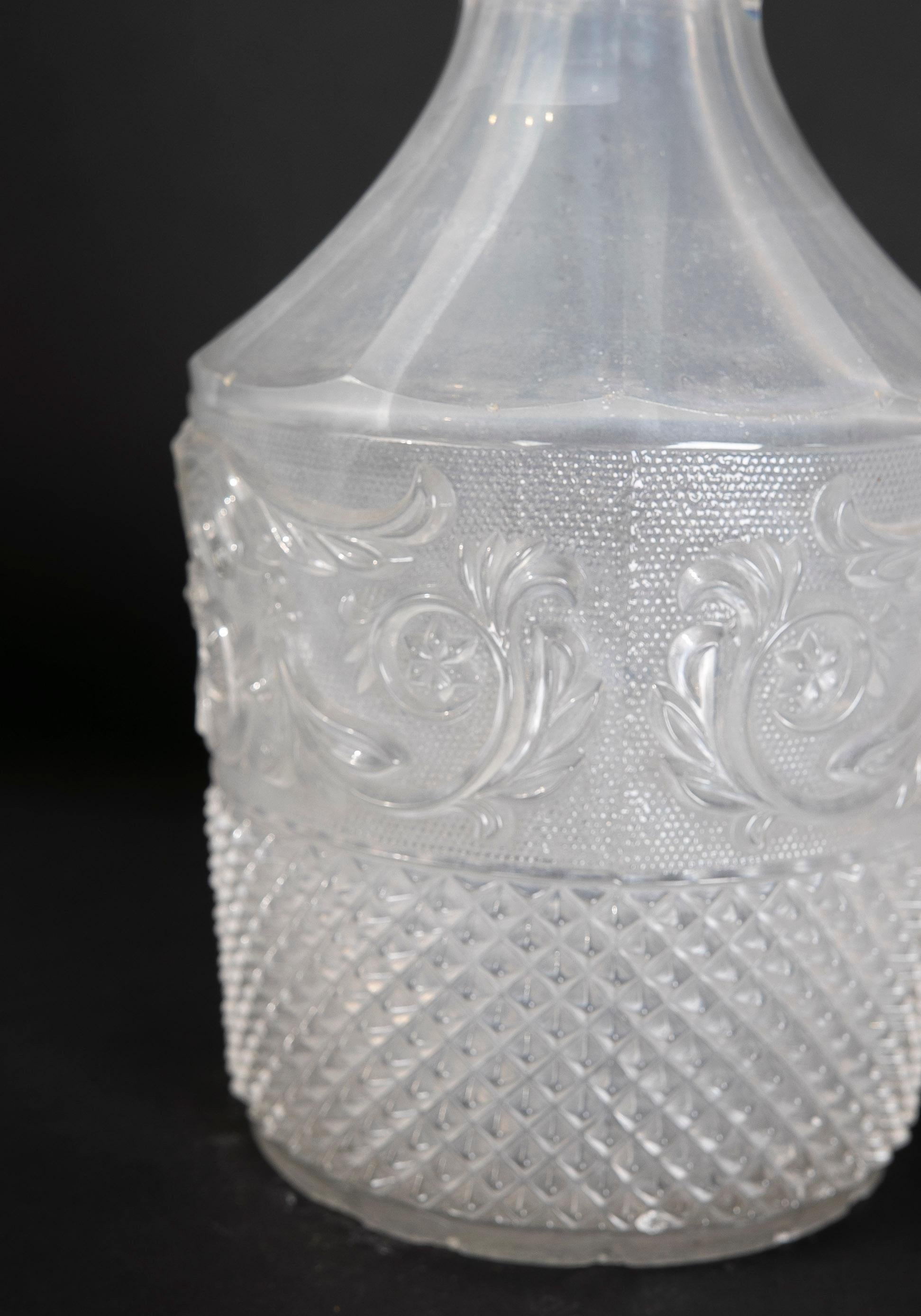 19th Century Cut Crystal Apothecary Bottle with Stopper For Sale 1