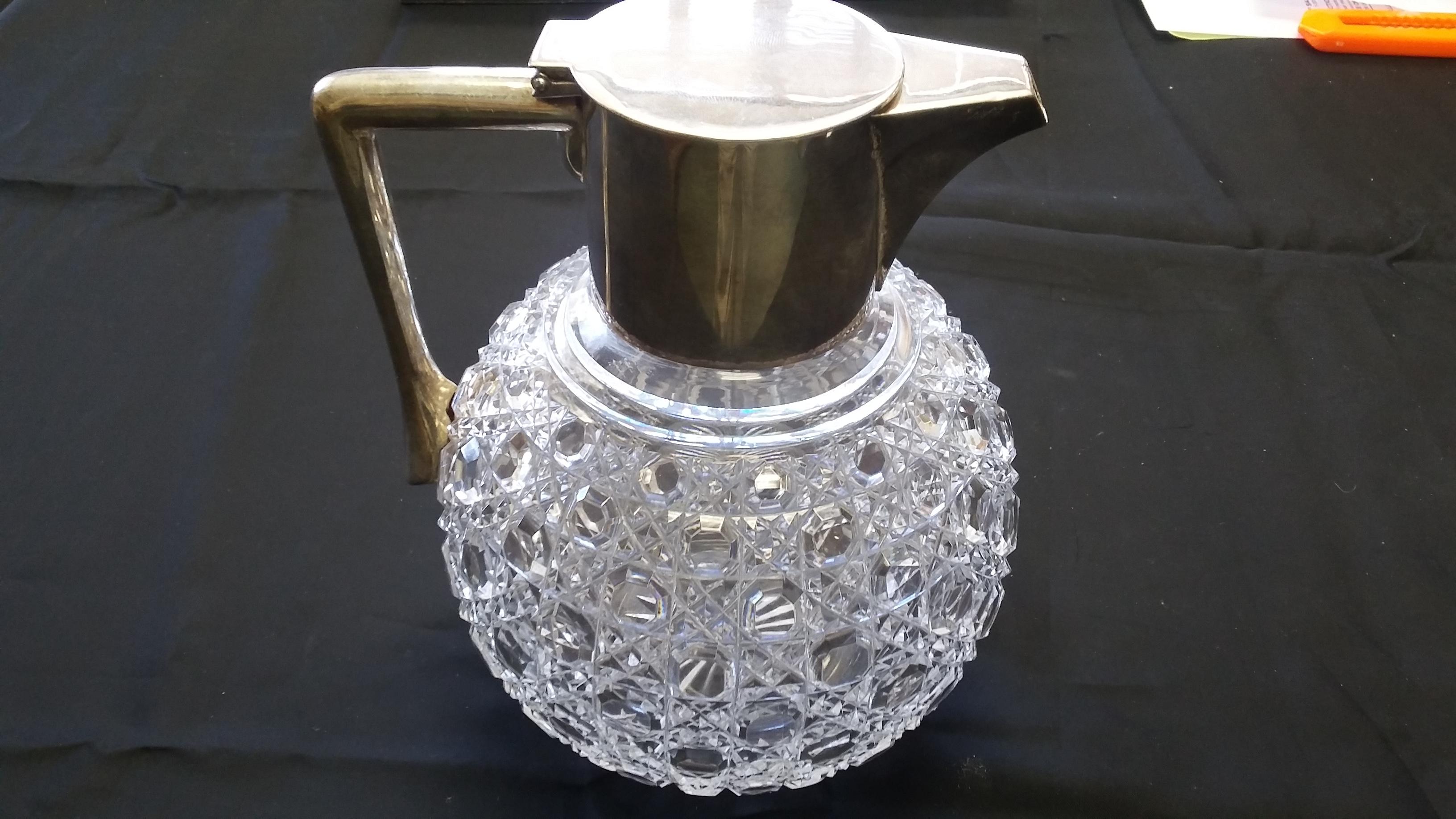 19th Century Cut Glass Crystal Pitcher 1