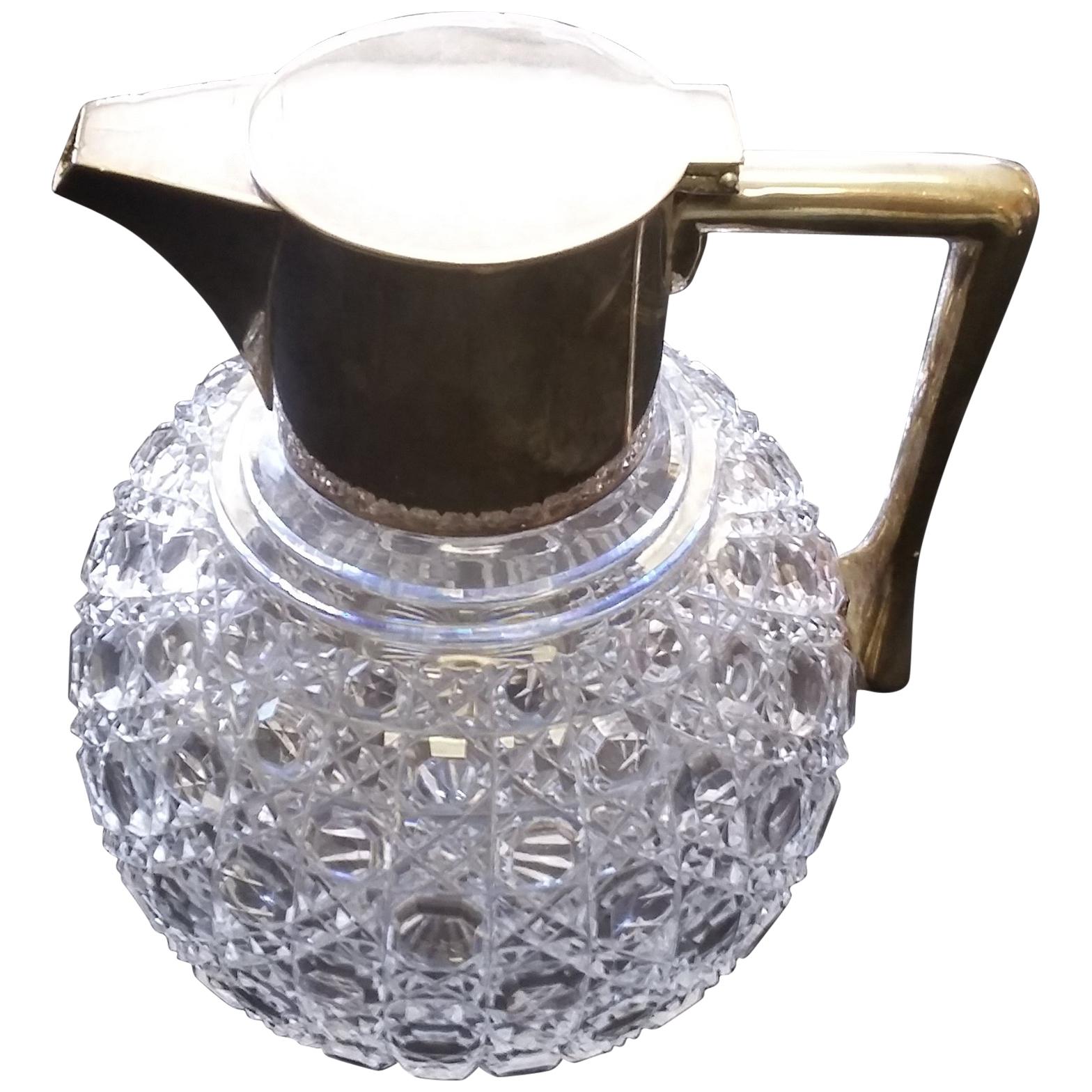 19th Century Cut Glass Crystal Pitcher