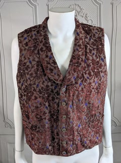 19th Century Cut Velvet Brocade Vest