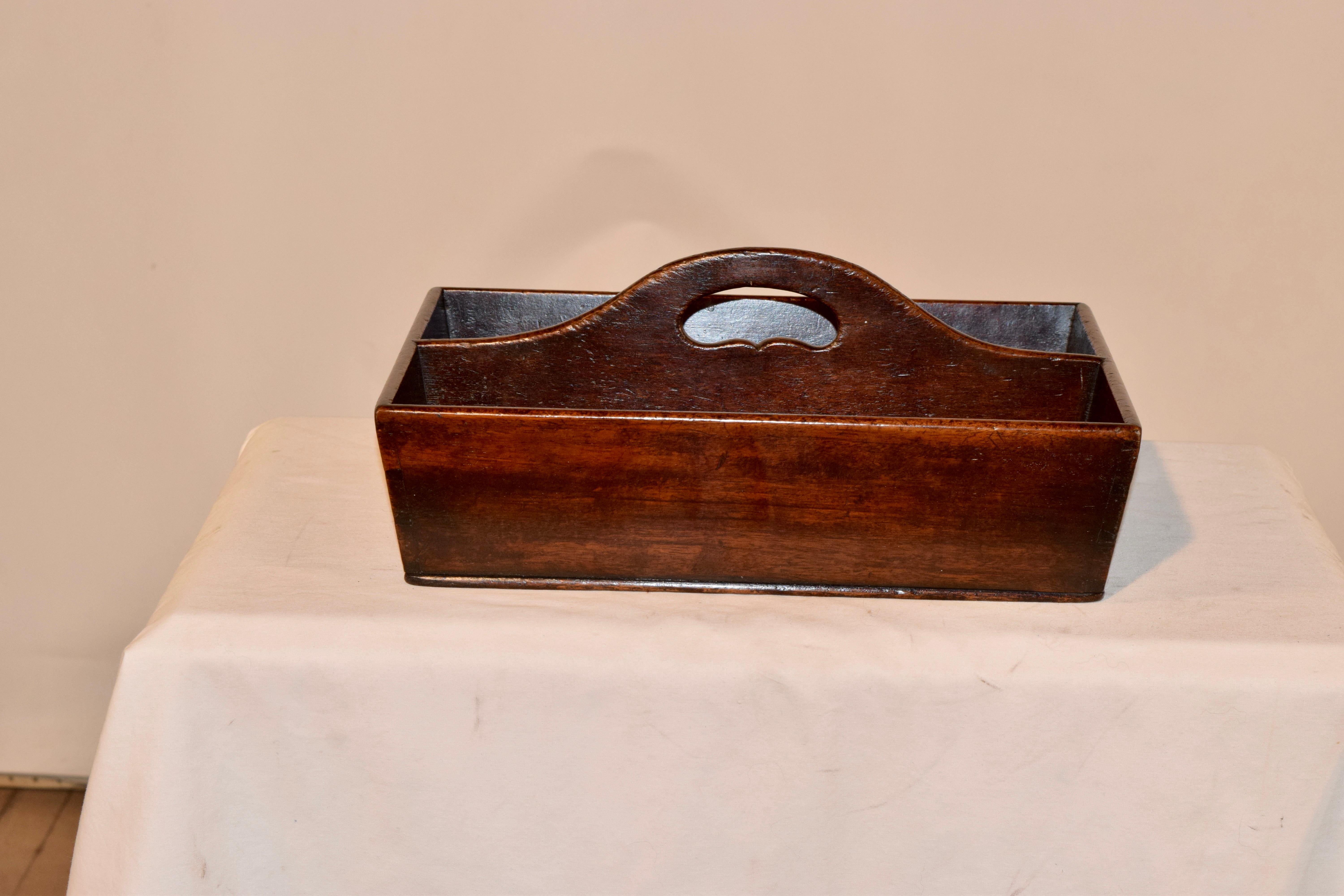19th Century Cutlery Caddy In Good Condition In High Point, NC
