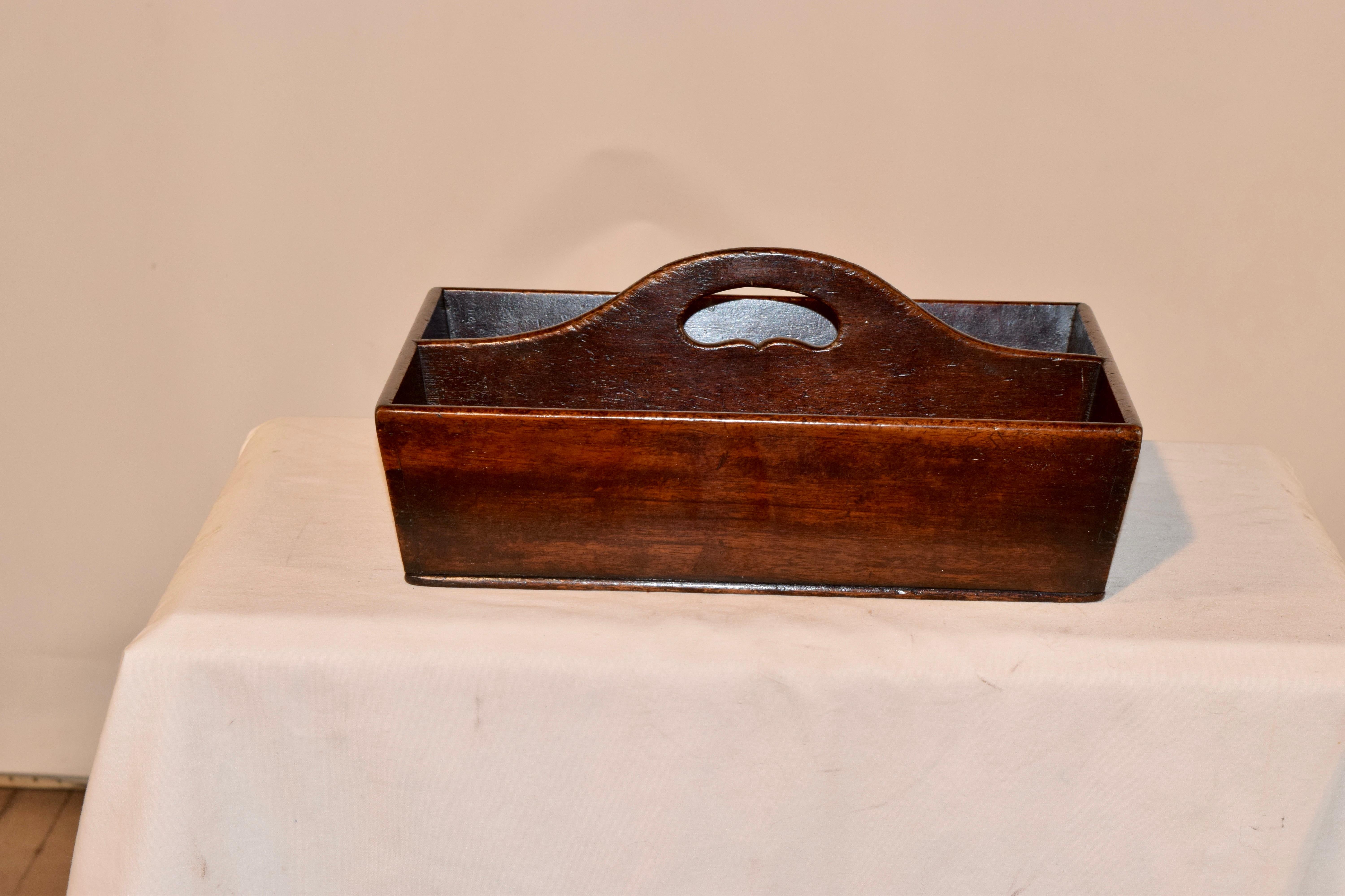 19th Century Cutlery Caddy In Good Condition For Sale In High Point, NC