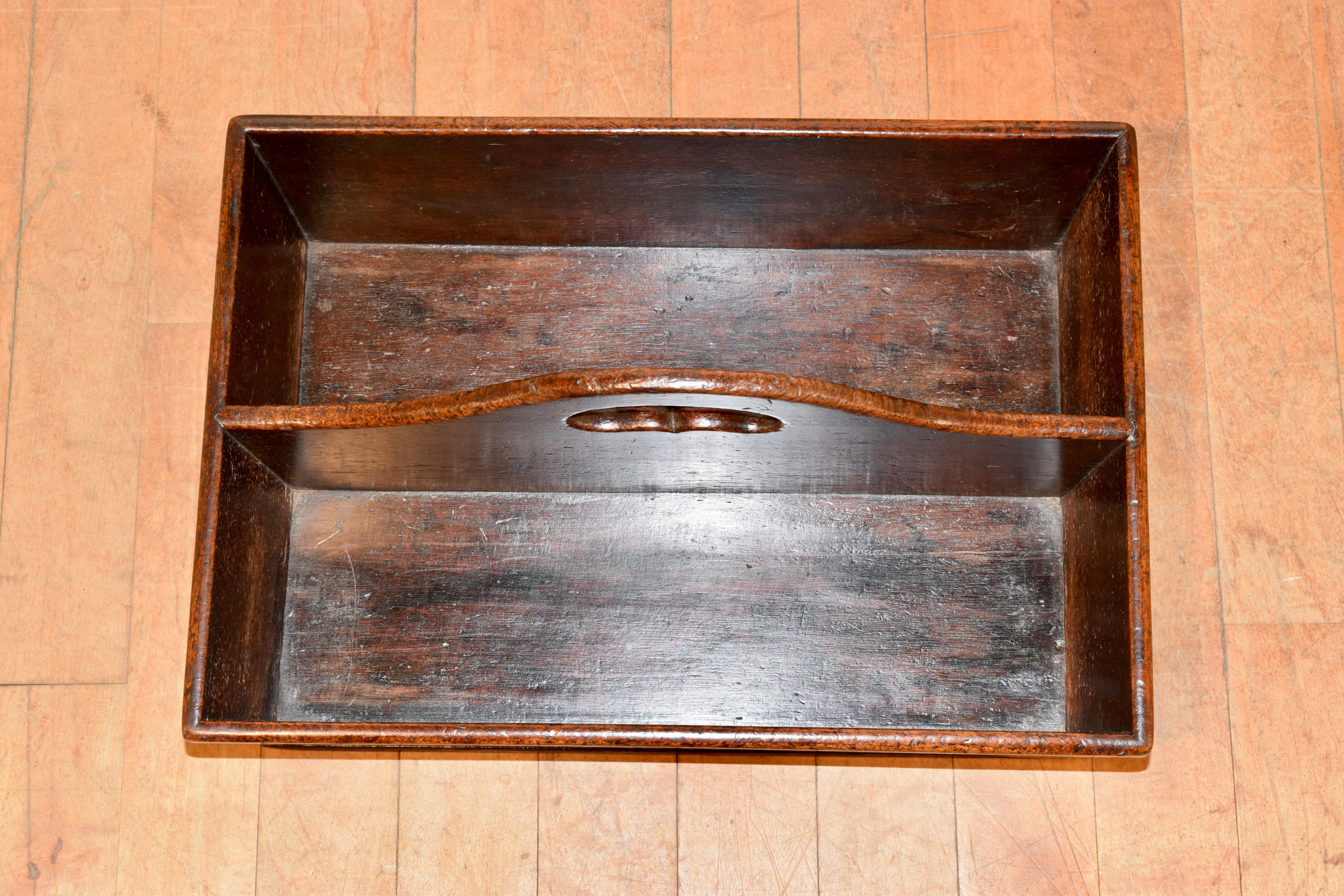 Mahogany 19th Century Cutlery Caddy For Sale