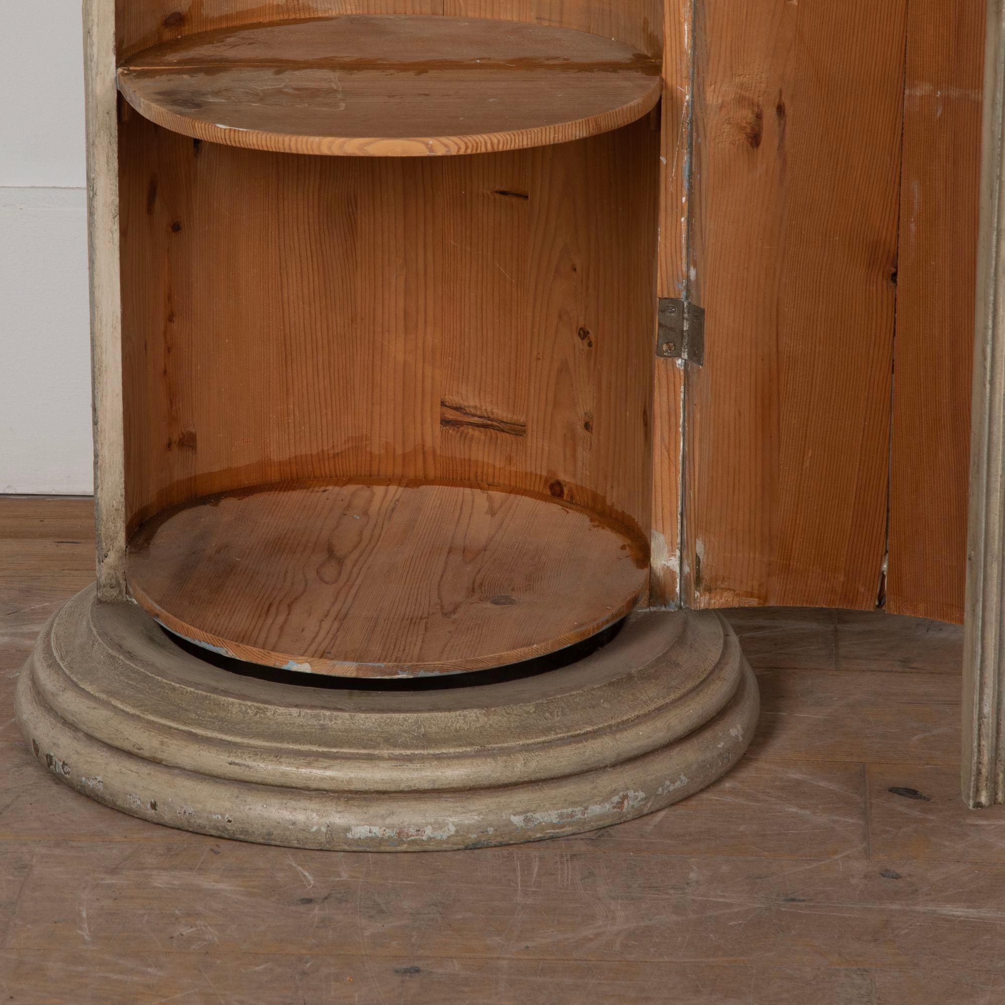 Swedish 19th Century Cylindrical Column Cabinet For Sale