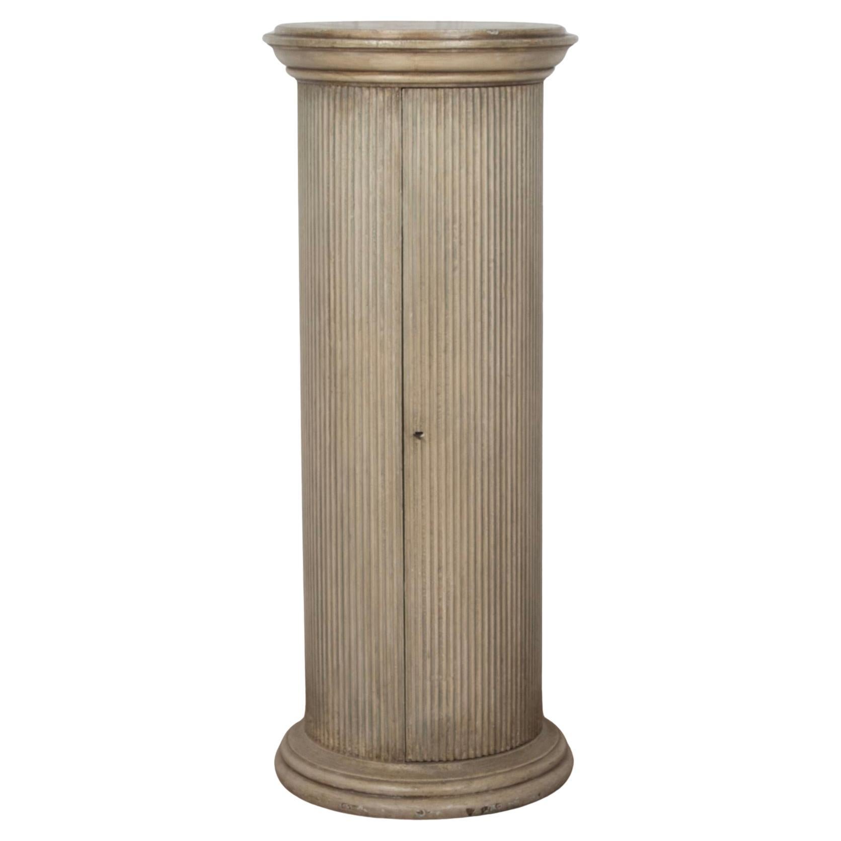 Zylindrischer Säulenschrank aus dem 19.