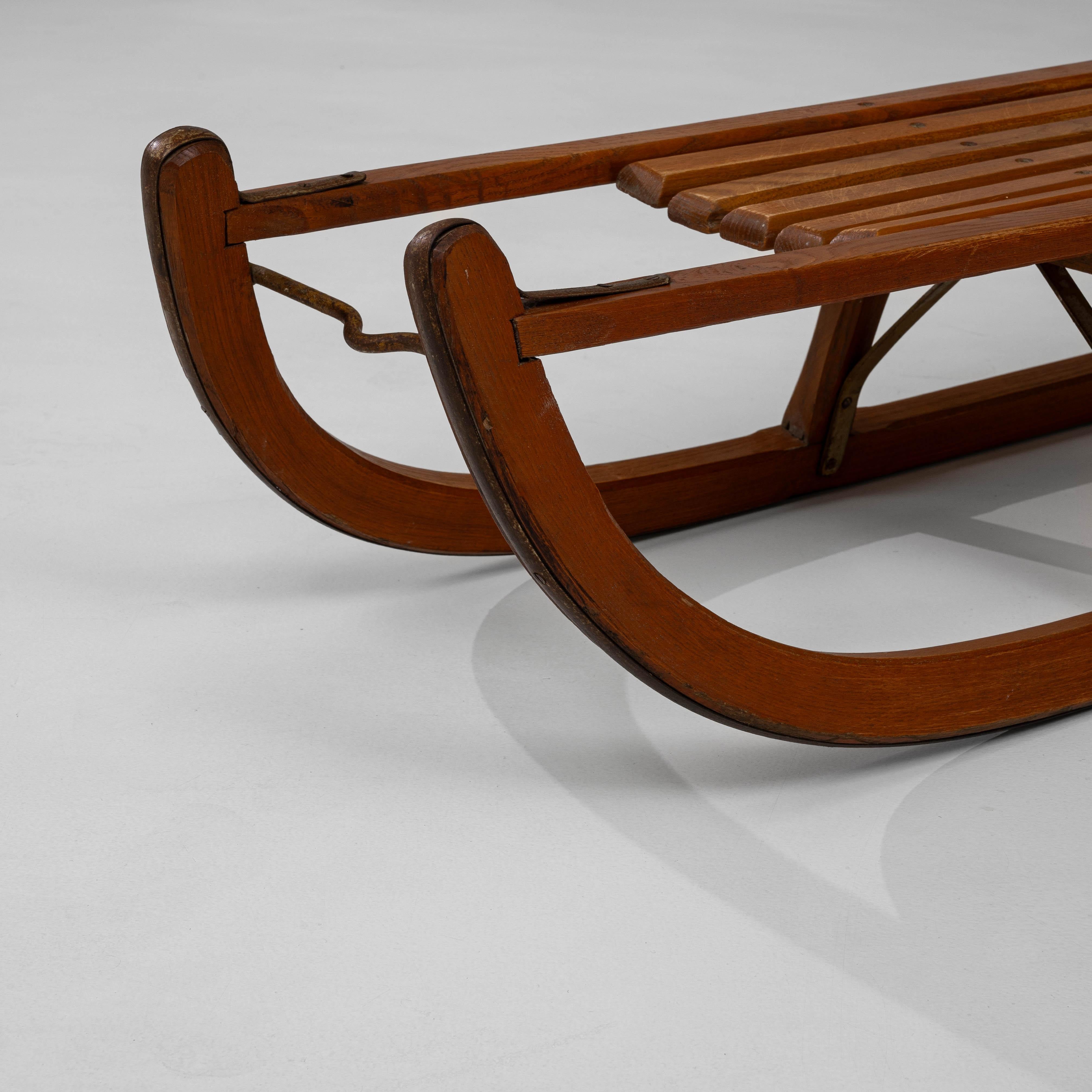 Traîneau en bois courbé tchèque du 19e siècle en vente 3