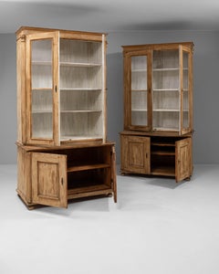 19th Century Czech Pair of Wooden Vitrines