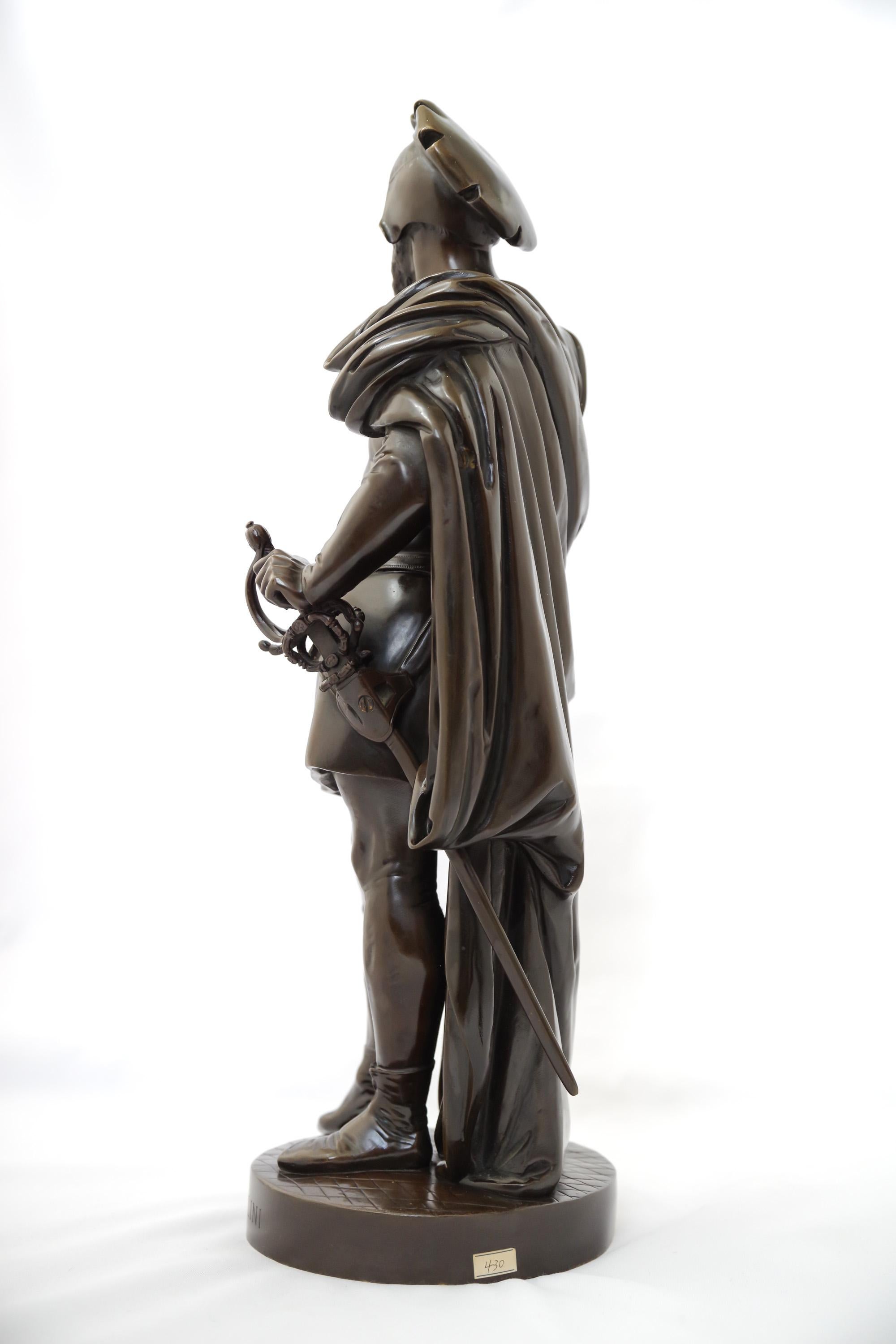 Sculture Da Vinci e Cellini del XIX secolo di Carrier-Belleuse in vendita 9