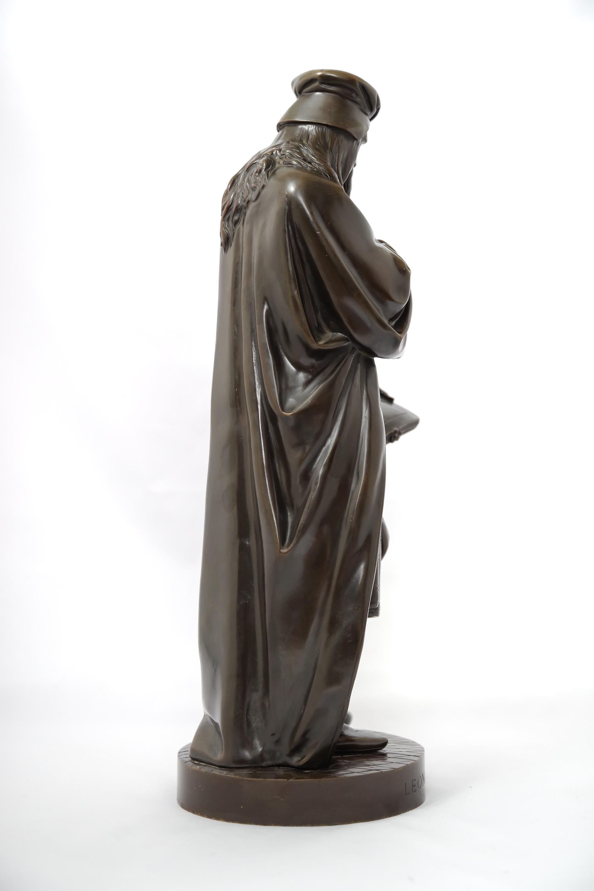 19th Century Da Vinci and Cellini Sculptures by Carrier-Belleuse In Good Condition For Sale In 263-0031, JP