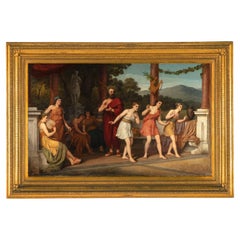 19th Century, Dance Scene in Ancient Greece signed Johan Raphael Smith