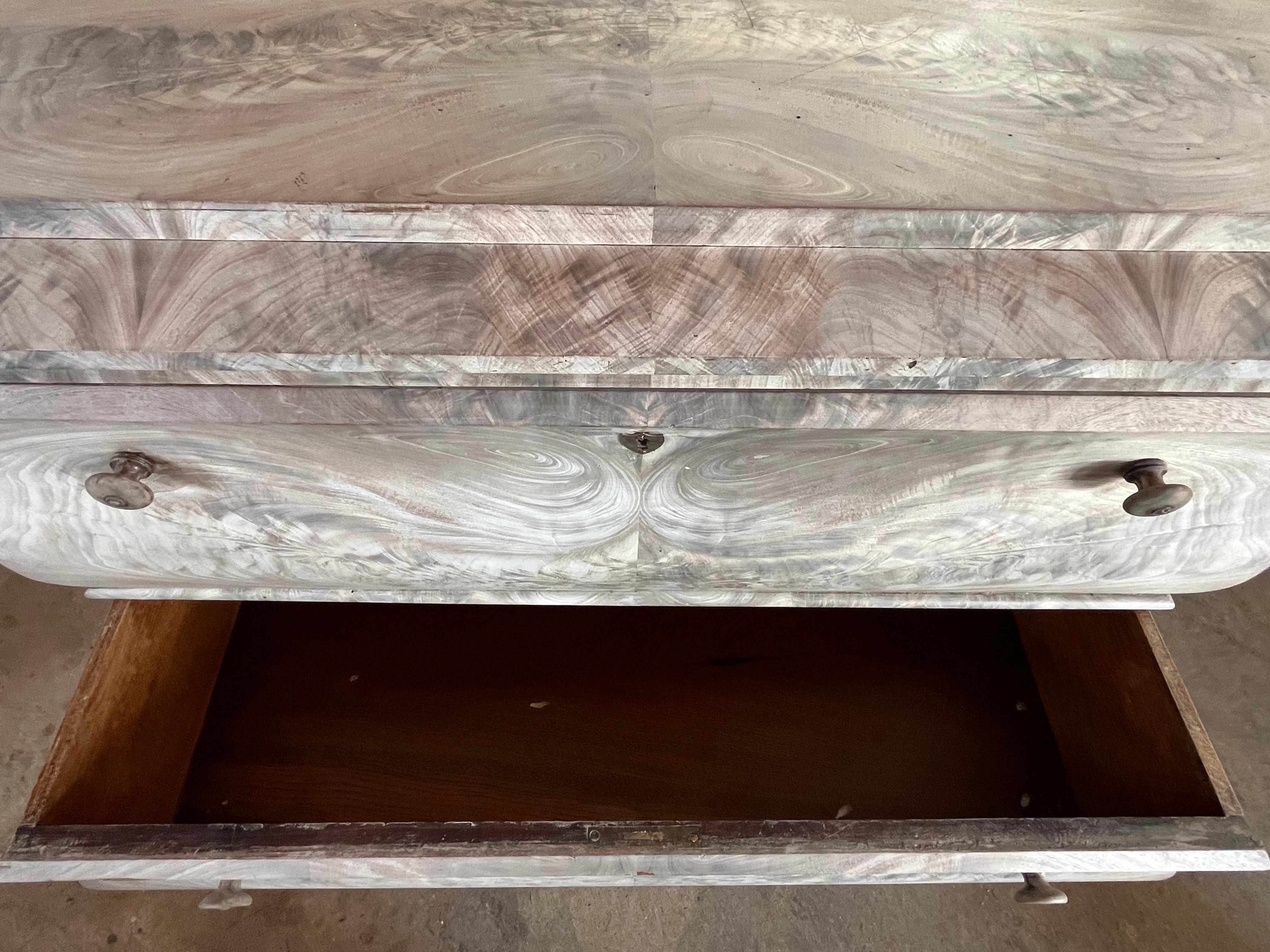 19th Century Danish Biedermeier Bleached Mahogany Secretary For Sale 7