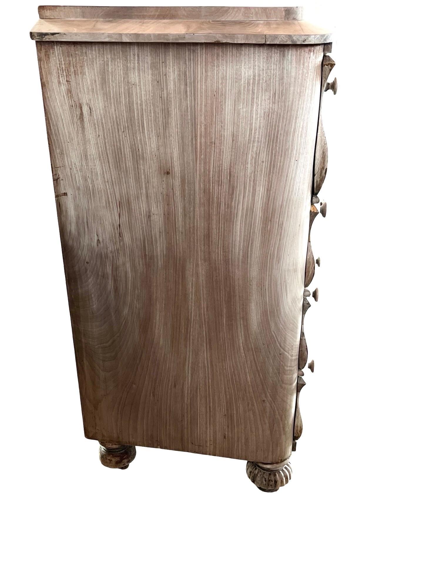 19th Century Danish Biedermeier Bleached Mahogany Secretary For Sale 9
