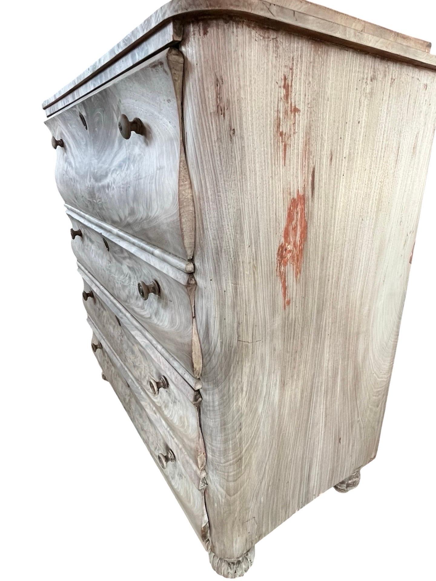 19th Century Danish Biedermeier Bleached Mahogany Secretary For Sale 10