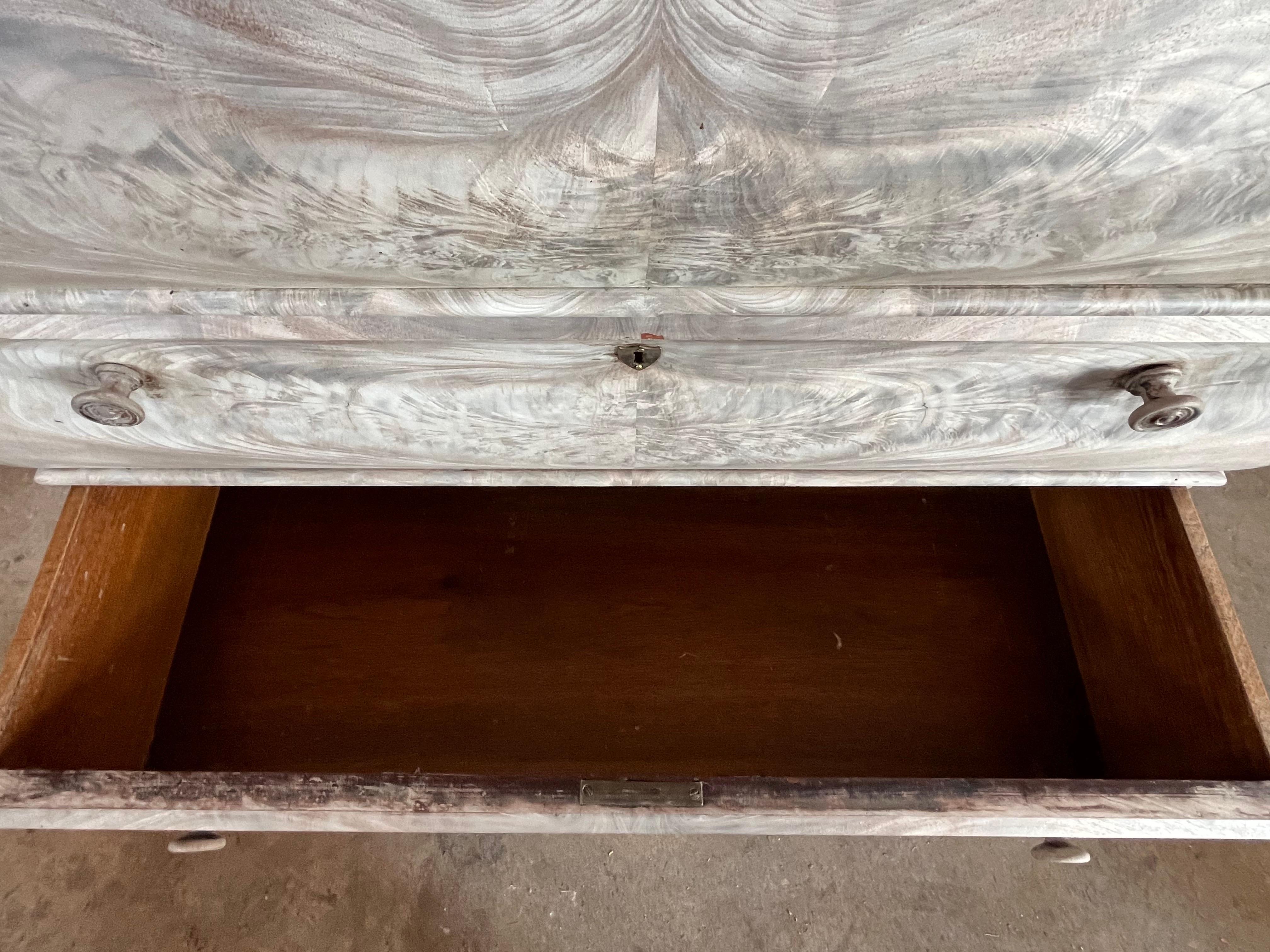 19th Century Danish Biedermeier Bleached Mahogany Secretary For Sale 13