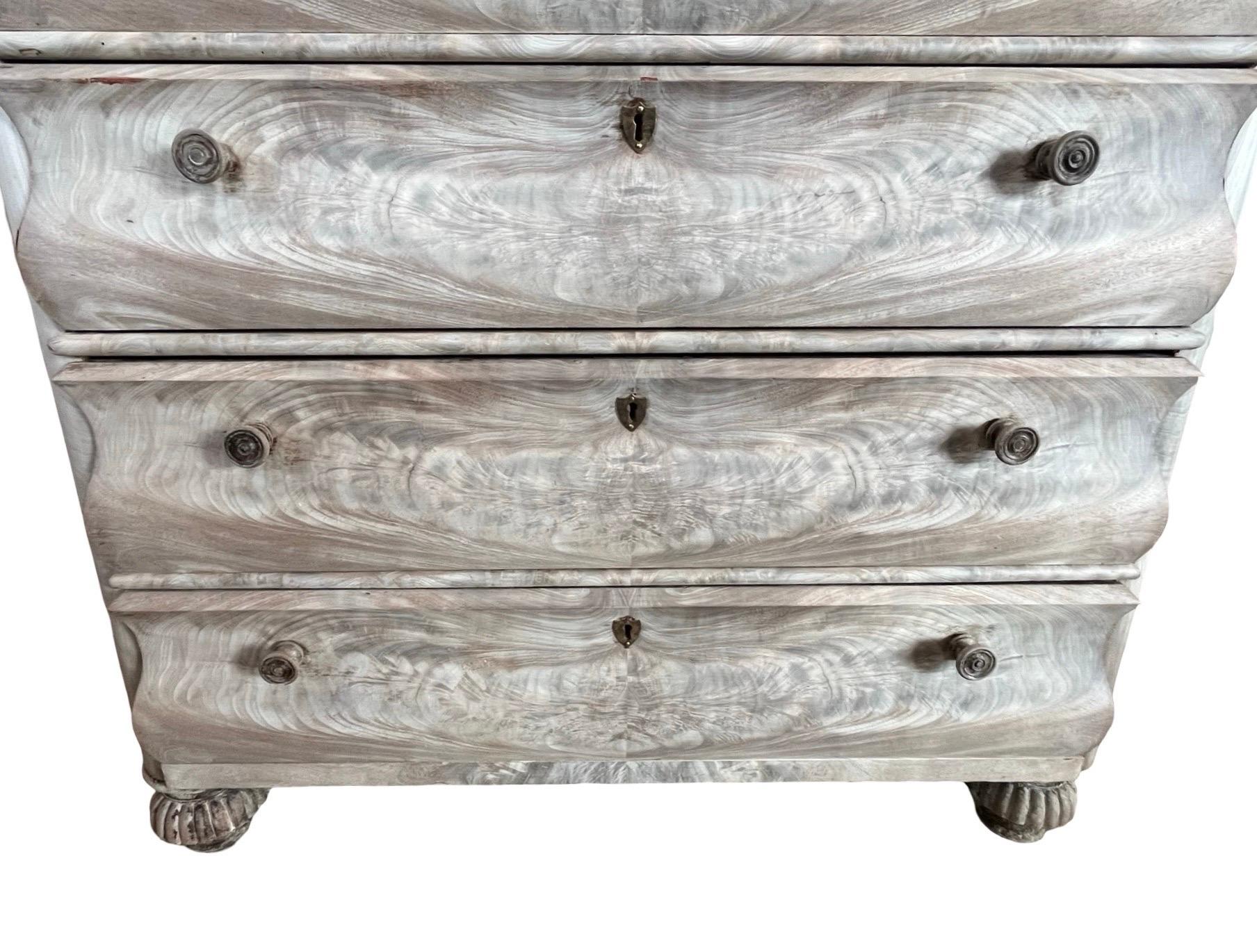 19th Century Danish Biedermeier Bleached Mahogany Secretary For Sale 16