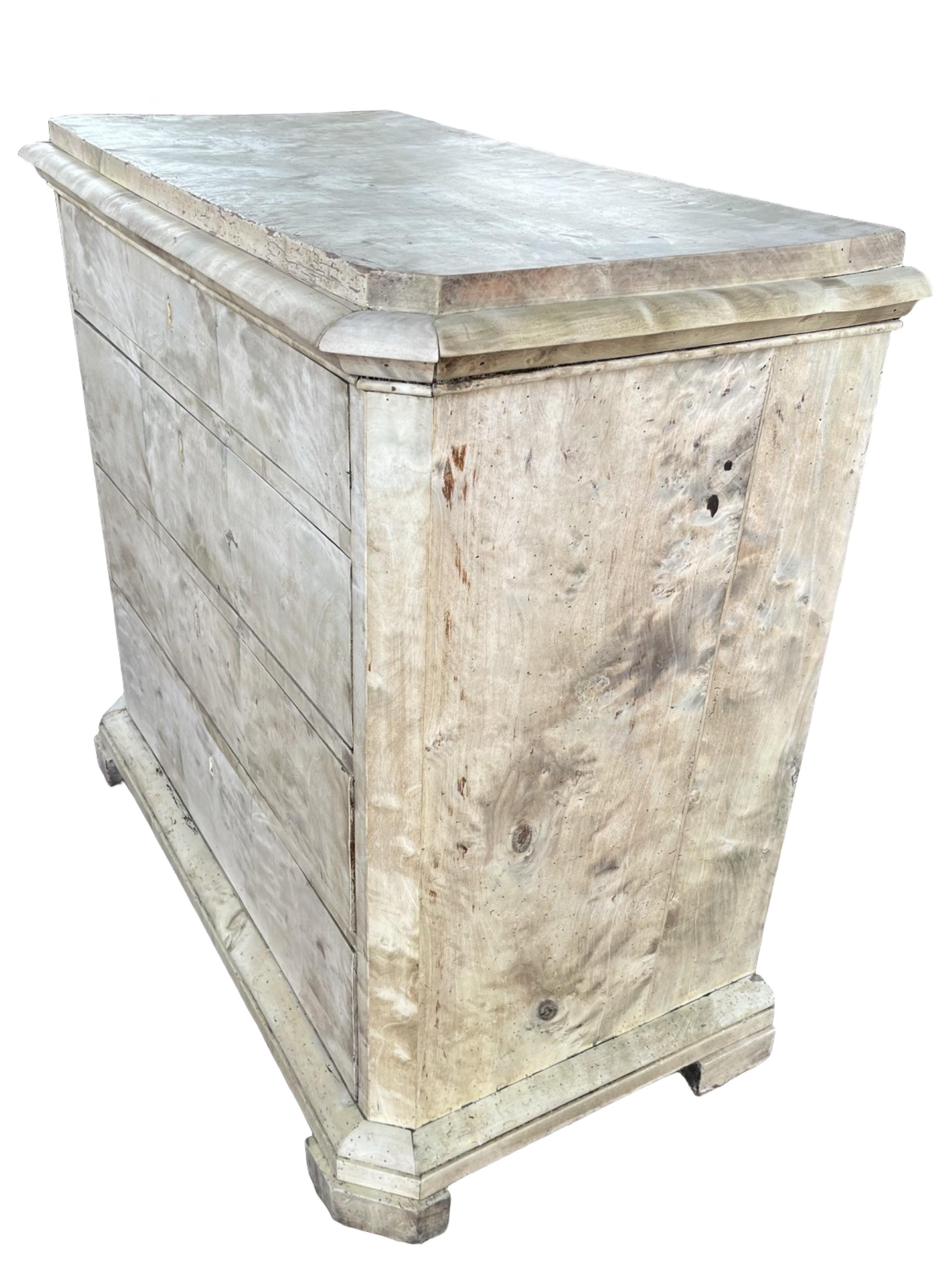 19th Century Danish Biedermeier Bleached Maple Chest of Drawers en vente 7