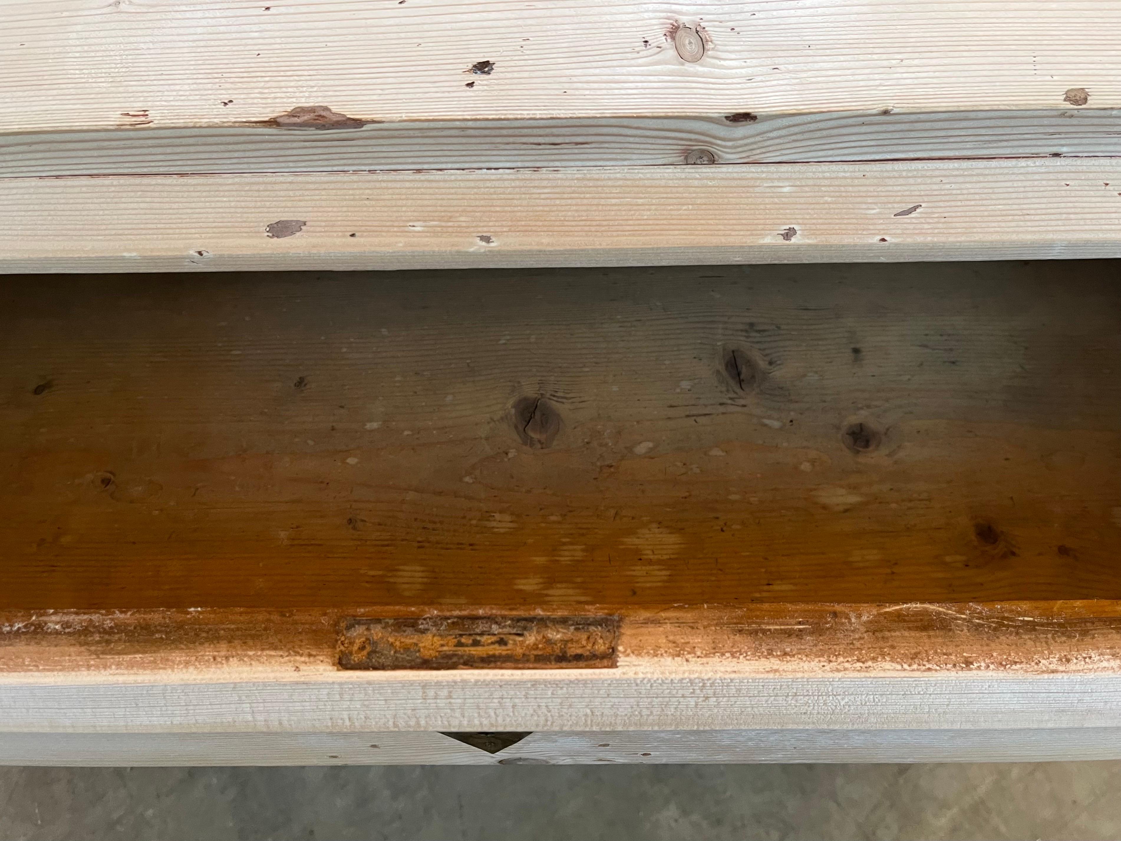 19th Century Danish Biedermeier Bleached Pine Chest of Drawers / Commode For Sale 8