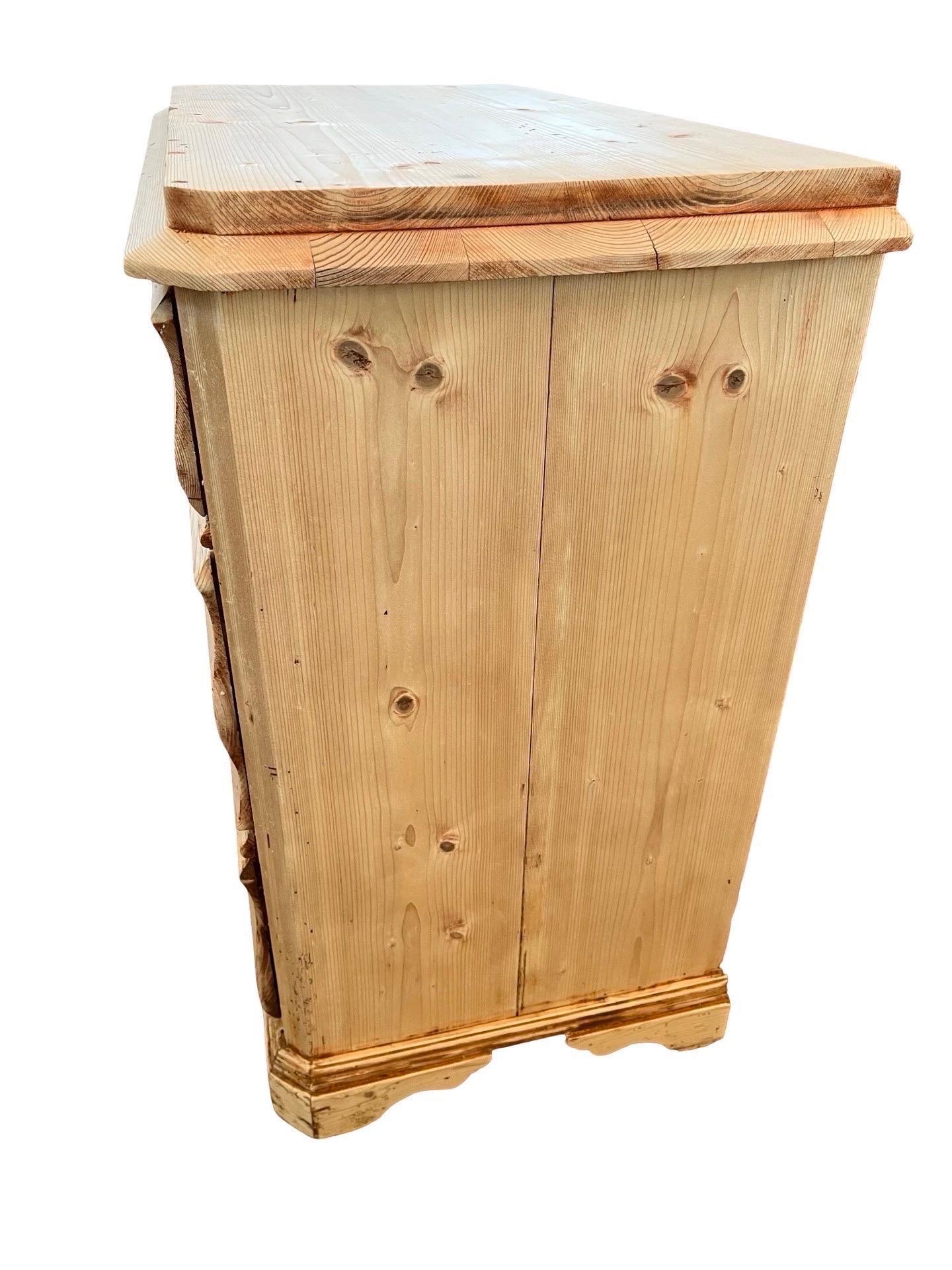 19th Century Danish Biedermeier Bleached Pine Chest of Drawers / Commode For Sale 4