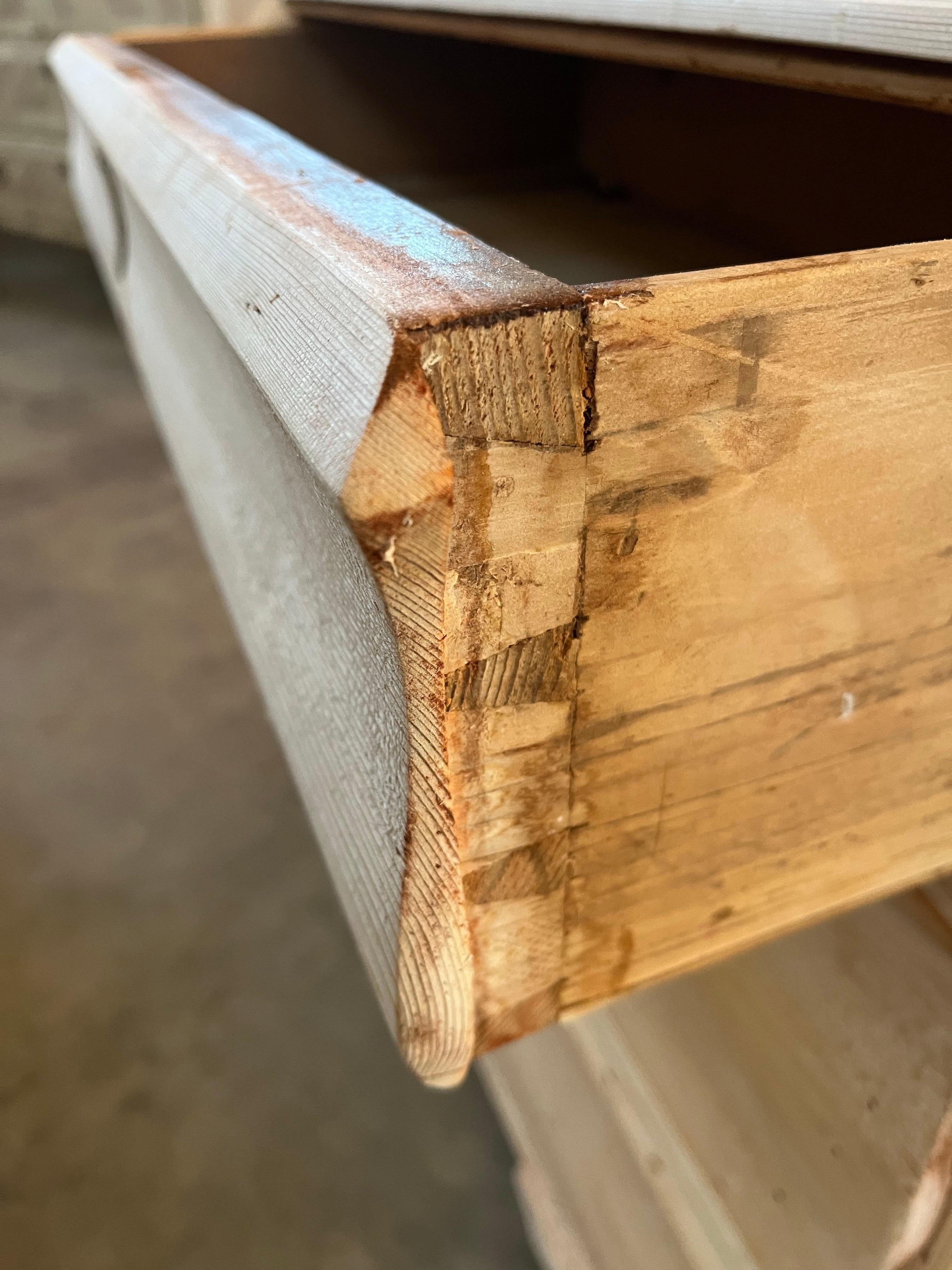19th Century Danish Biedermeier Bleached Pine Chest of Drawers / Commode For Sale 5