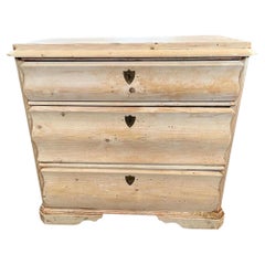 19. Jahrhundert Dänische Biedermeier Kommode aus gebleichtem Kiefernholz