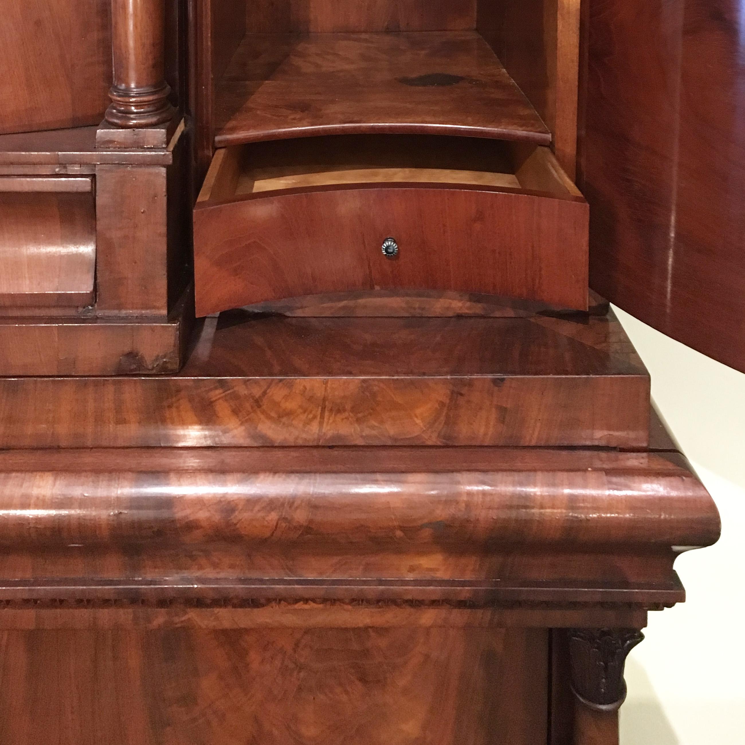 19th Century Danish Biedermeier Mahogany Secretary Desk with Fall-Front For Sale 11