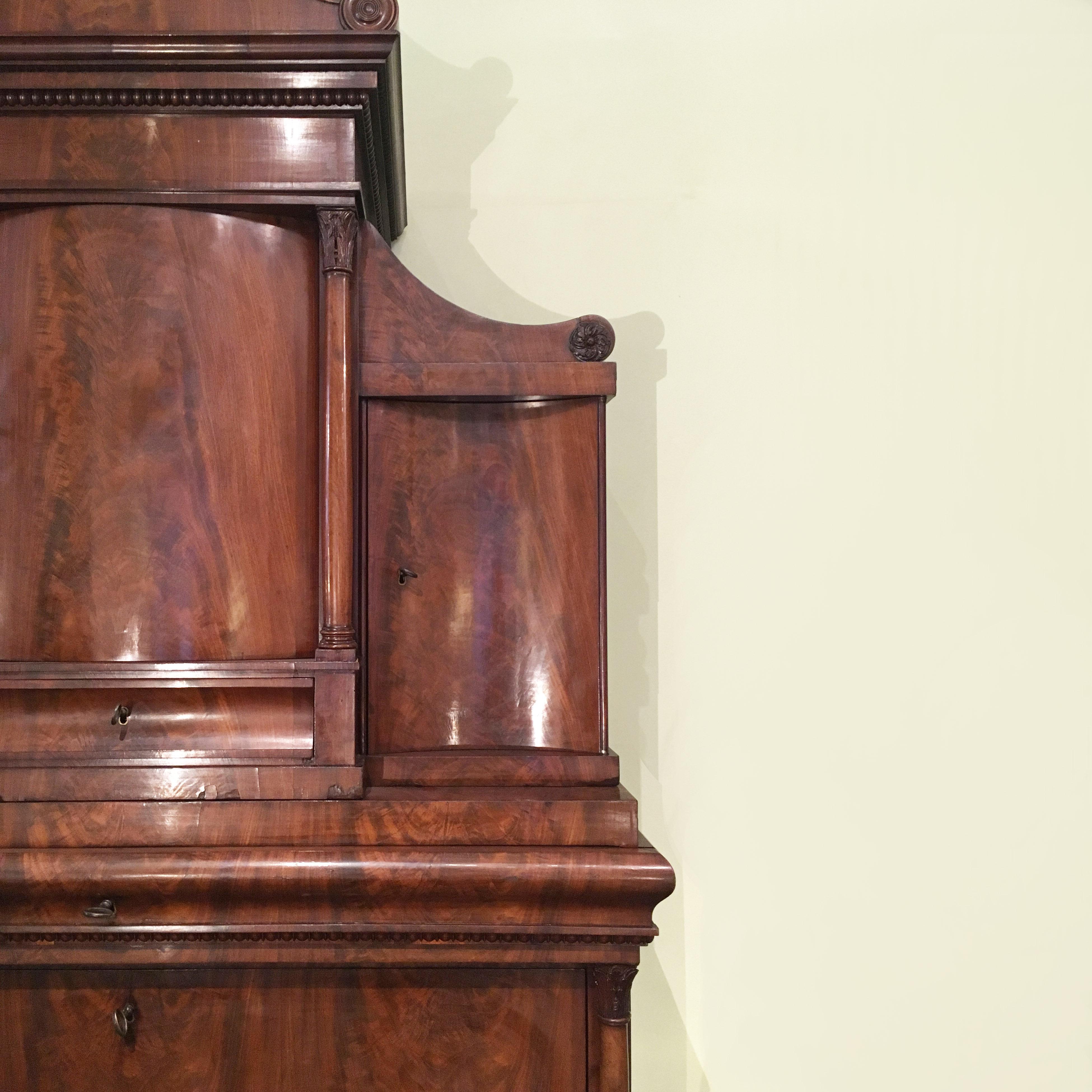 19th Century Danish Biedermeier Mahogany Secretary Desk with Fall-Front For Sale 13