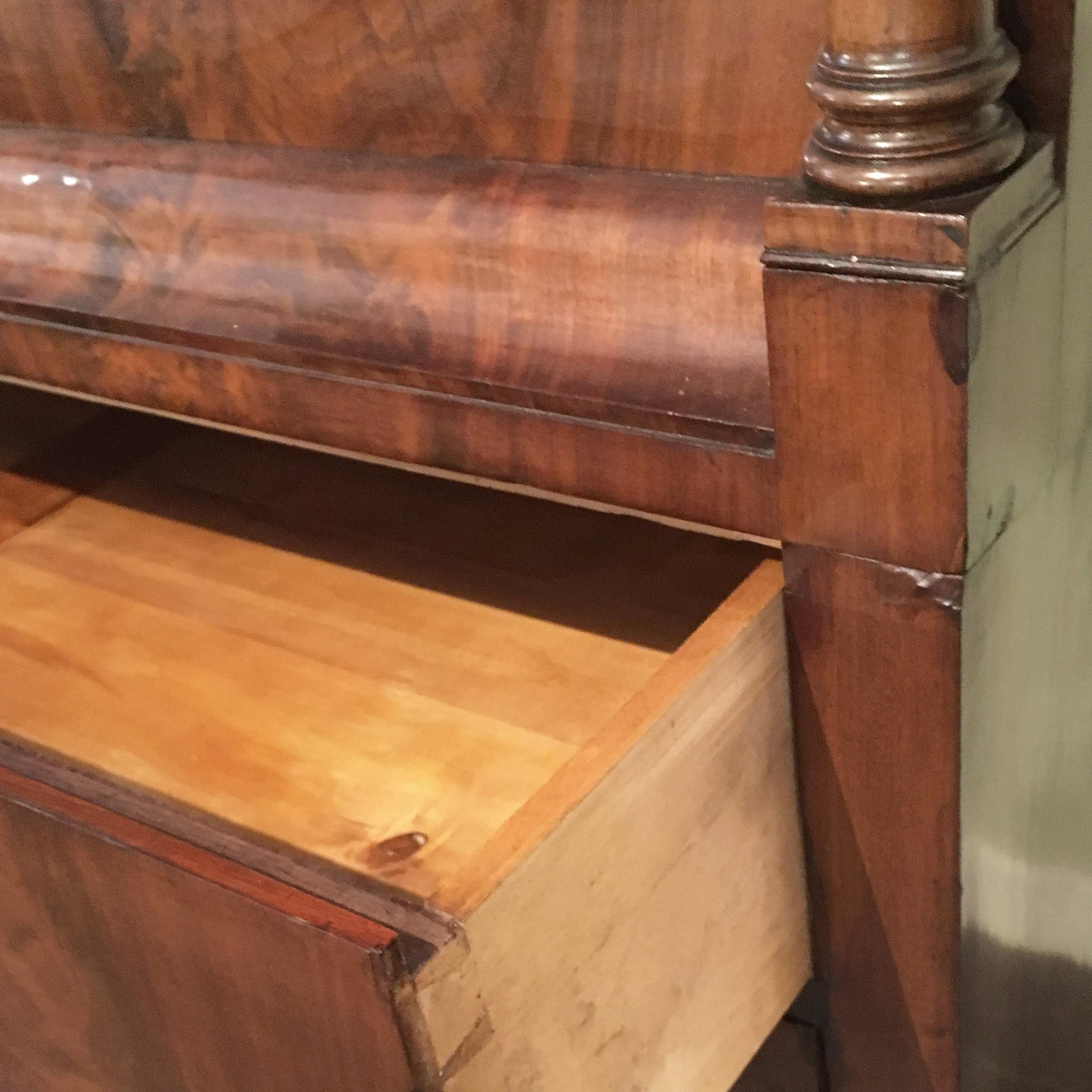 19th Century Danish Biedermeier Mahogany Secretary Desk with Fall-Front For Sale 16