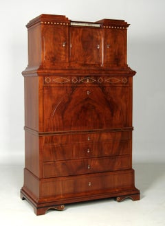 19th Century Danish Biedermeier Secretary with Secret Compartements, circa 1830