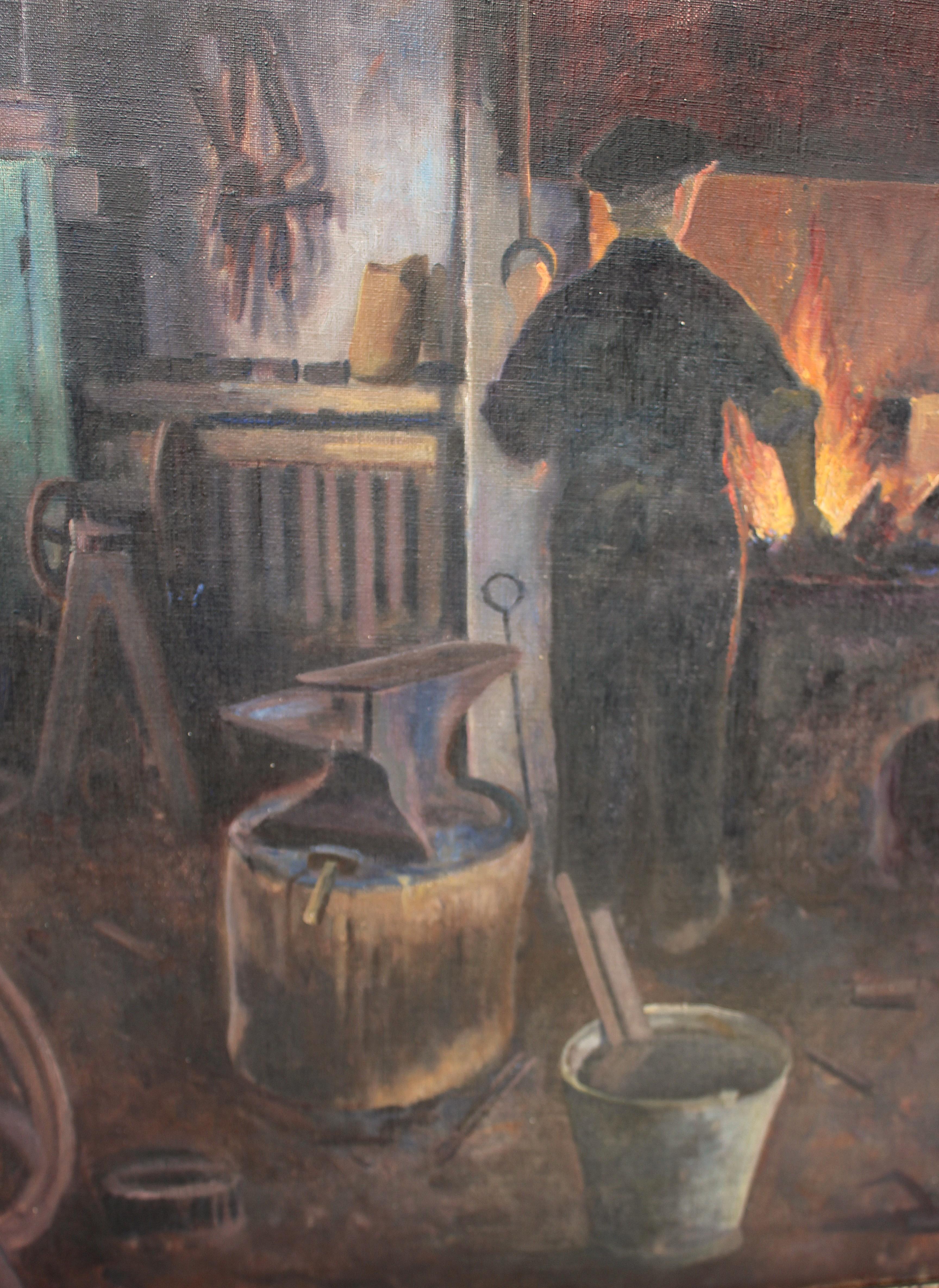 Forge danoise du 19e siècle par Edvard Petersen en vente 1