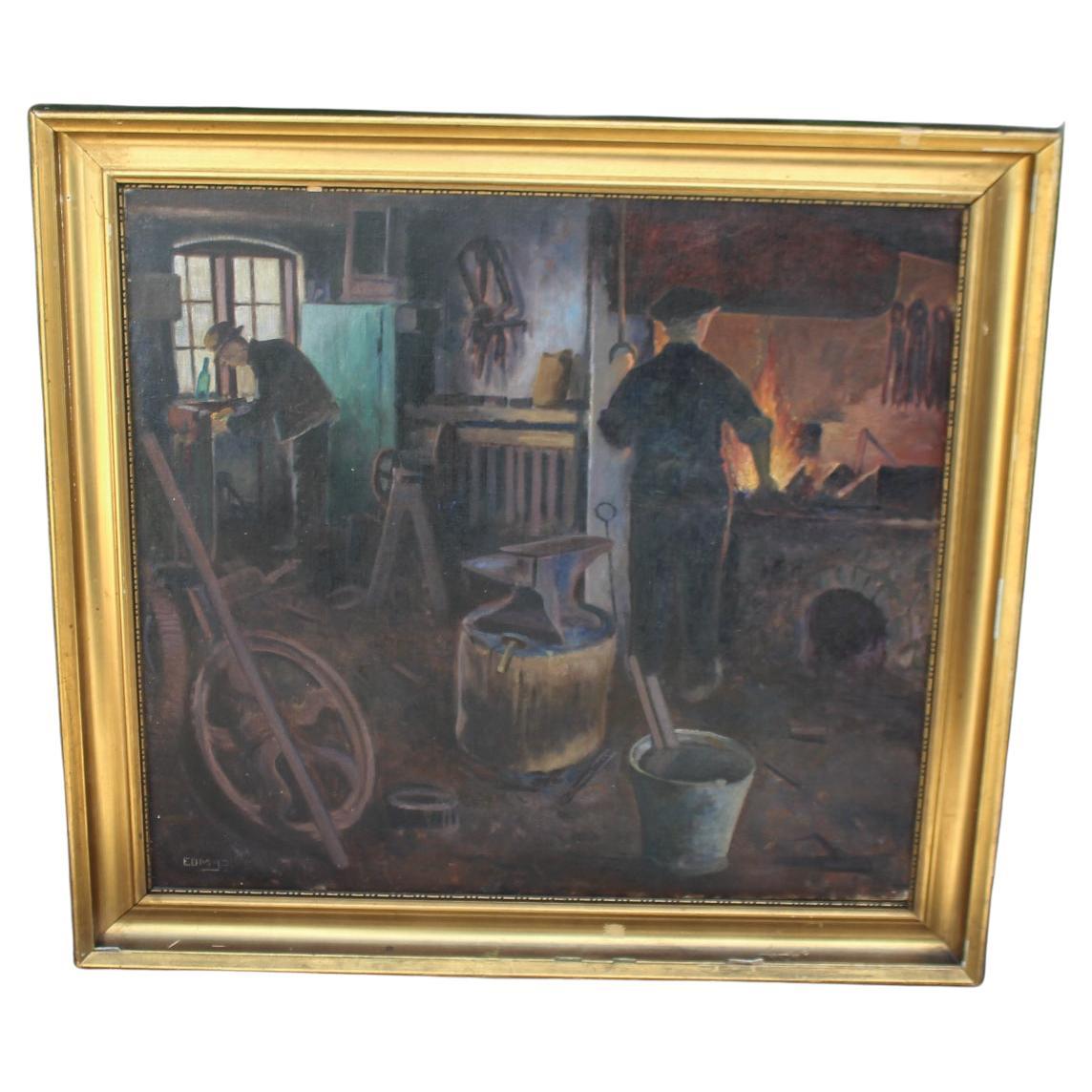 Forja negra danesa del siglo XIX de Edvard Petersen