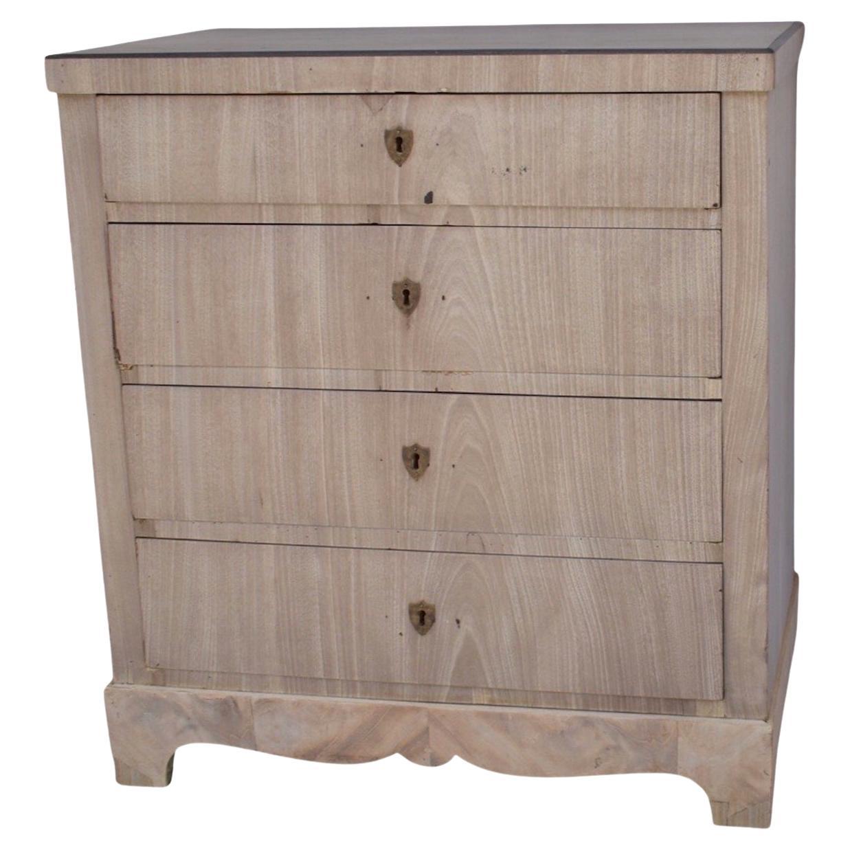 19th Century Danish Bleached Mahogany Biedermeier Commode