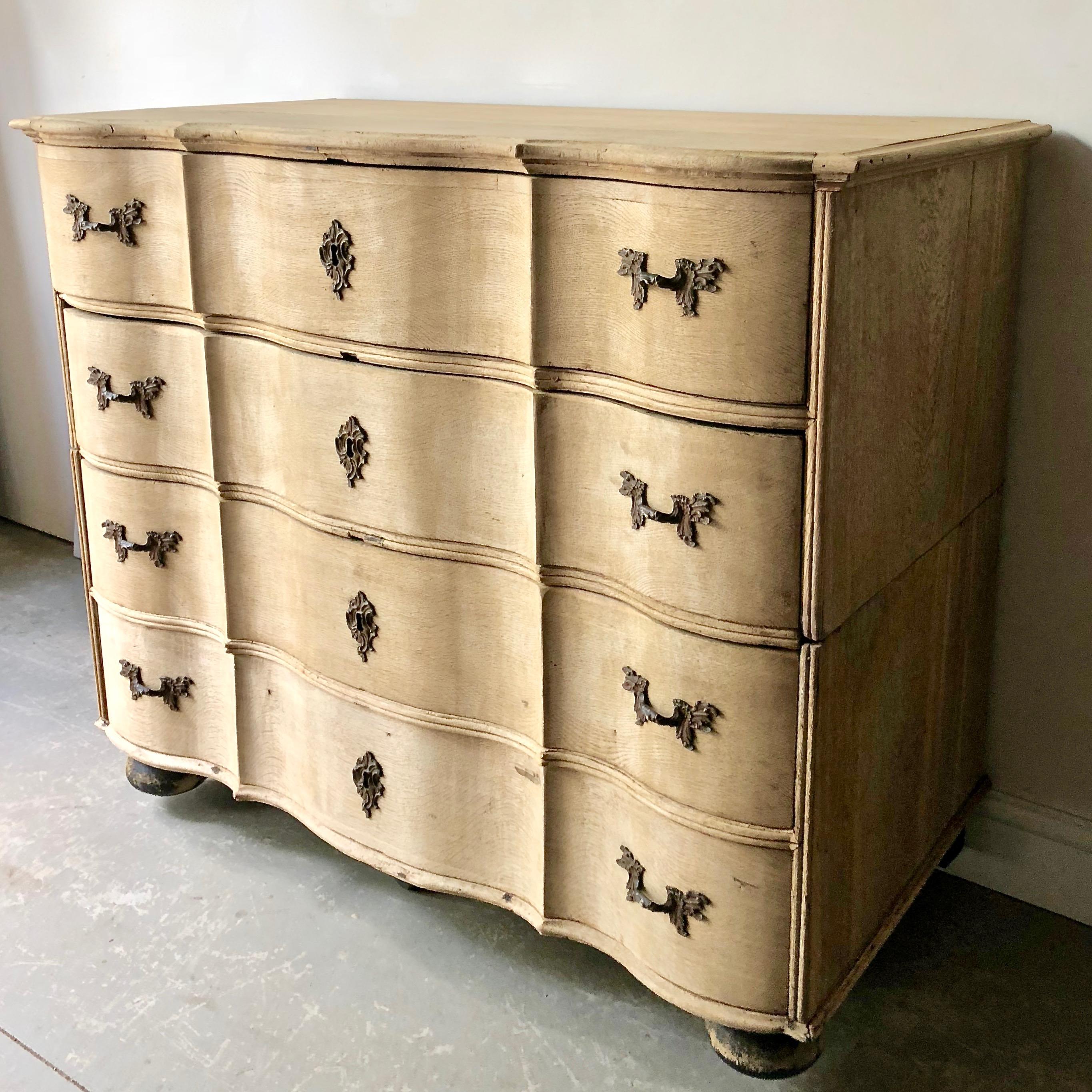 Hand-Carved 19th Century Danish Chest of Drawers