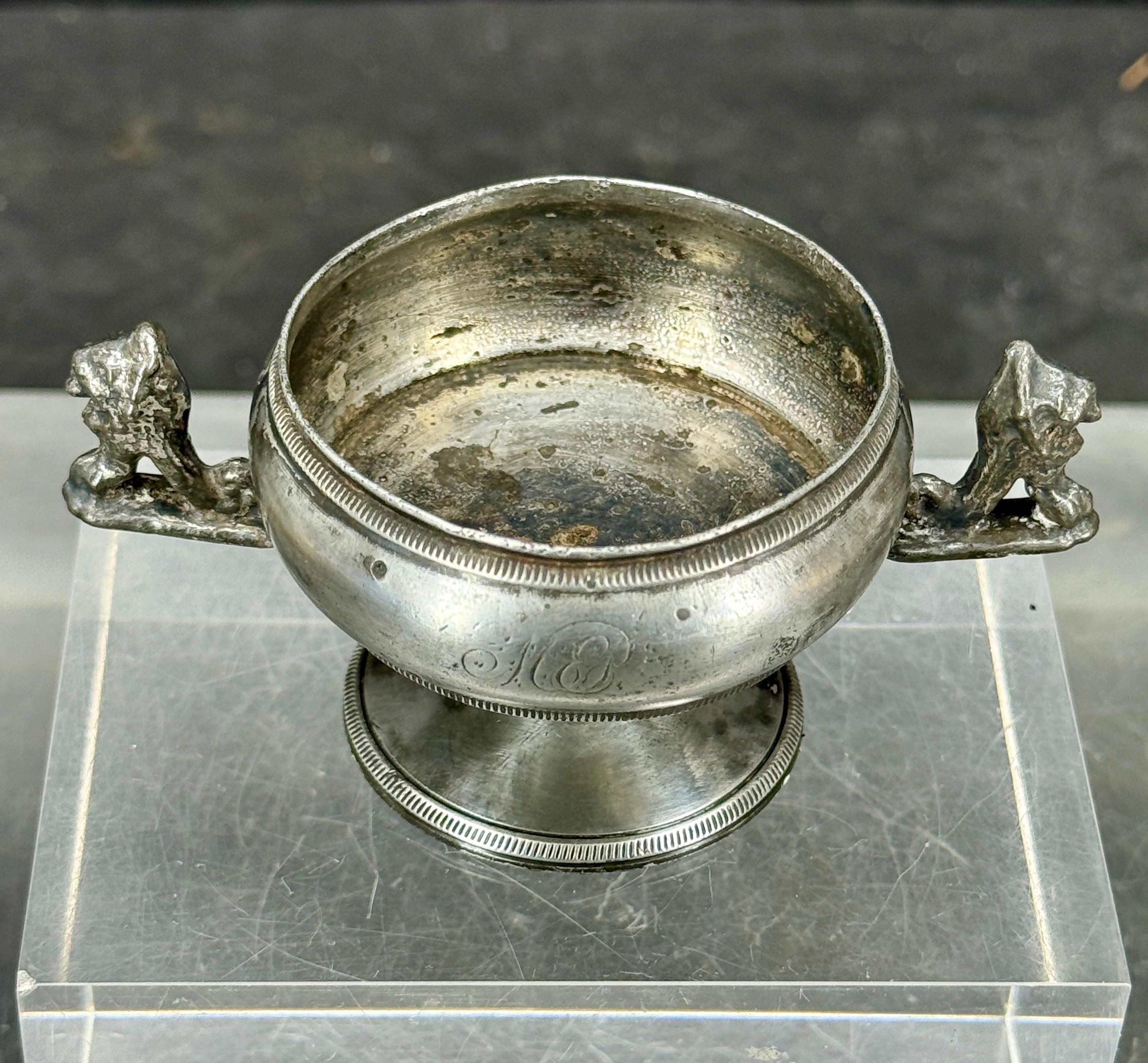 Vaso per sale e pepe in peltro dell'Impero danese del XIX secolo in vendita 5