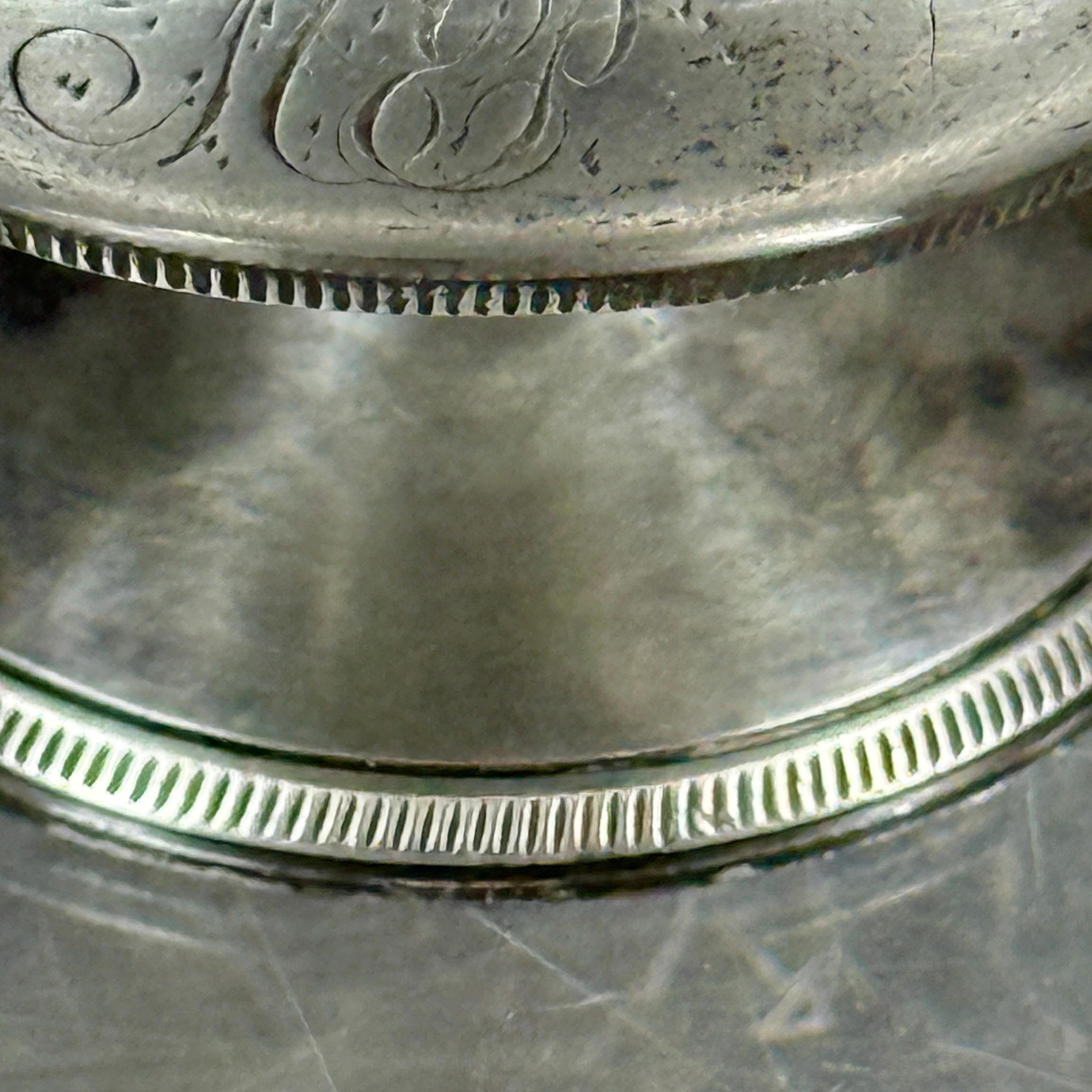 Vaso per sale e pepe in peltro dell'Impero danese del XIX secolo in vendita 6