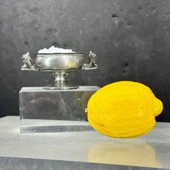 19th Century Danish Empire Pewter Salt Pepper Cellar Jar