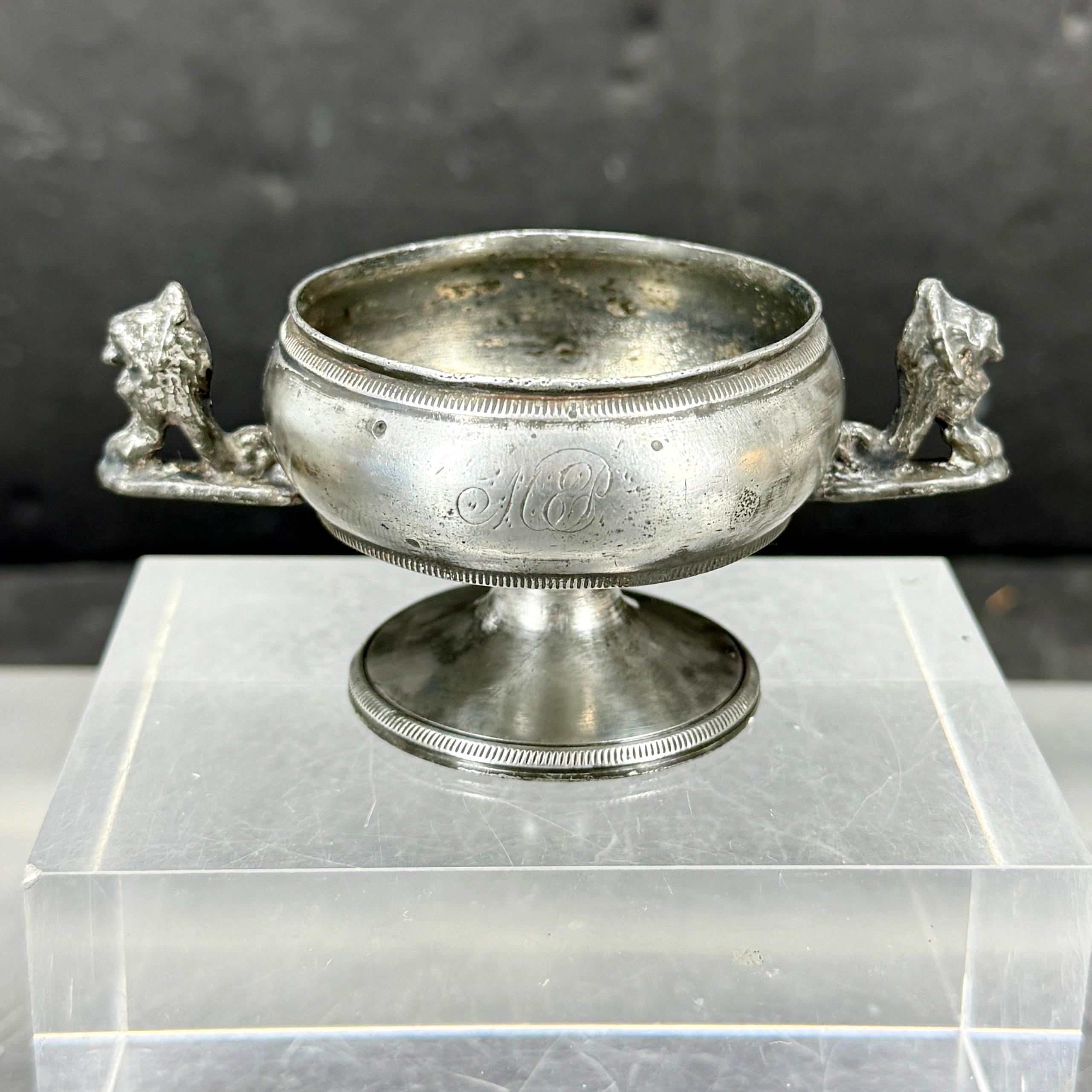 Vaso per sale e pepe in peltro dell'Impero danese del XIX secolo in vendita 14