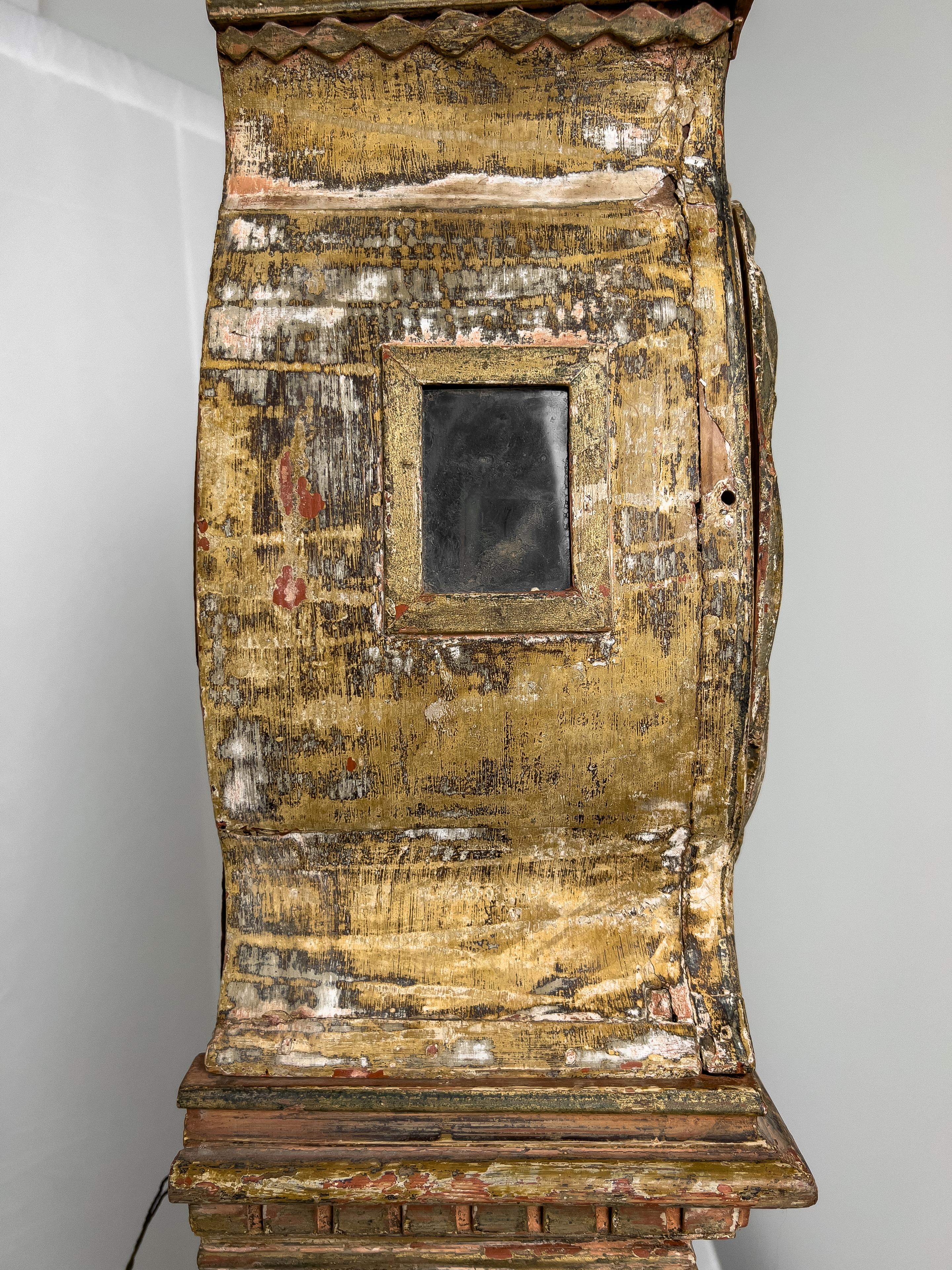 19th Century Painted Danish Grandfather Clock 3