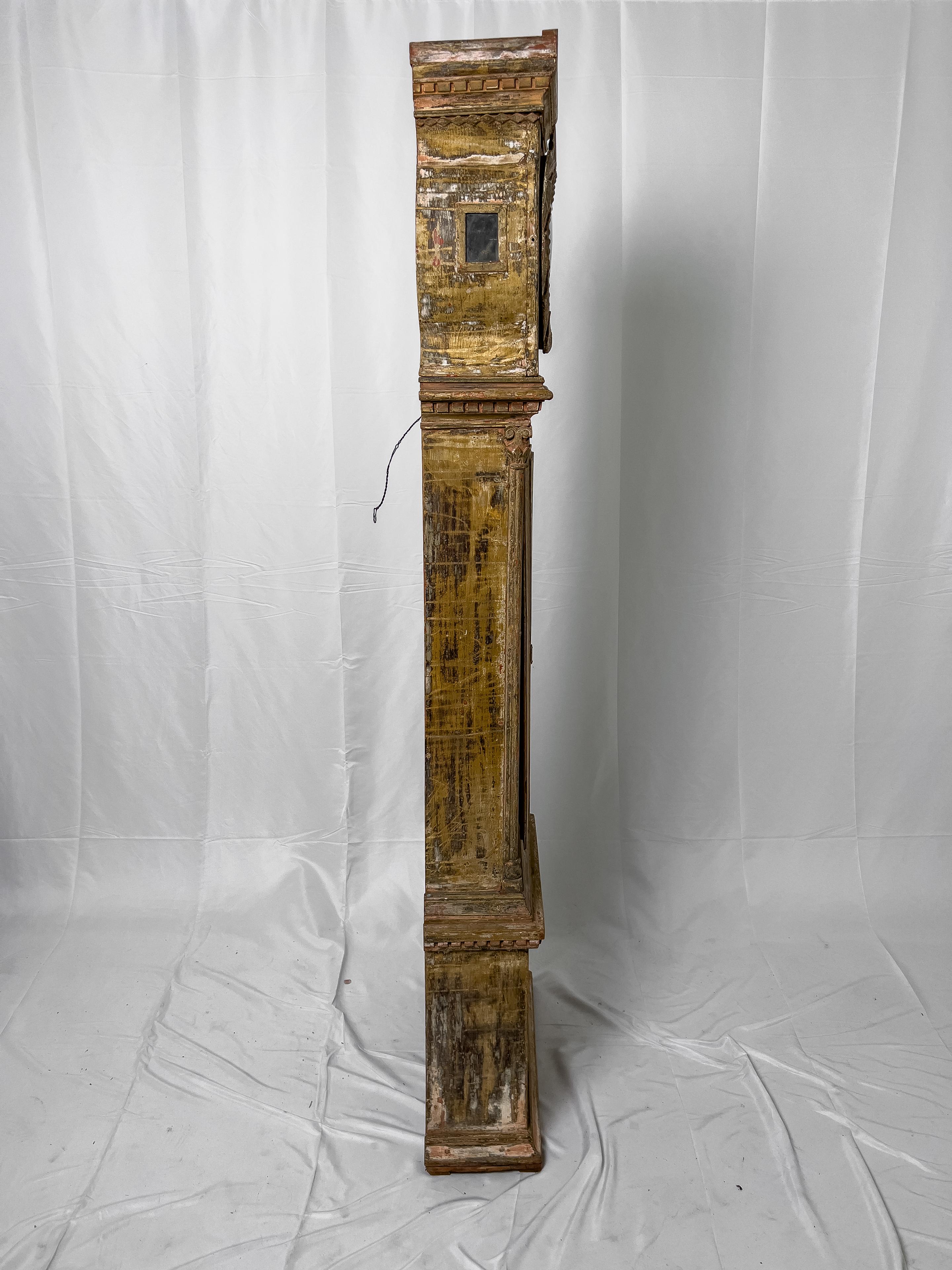19th Century Painted Danish Grandfather Clock 4