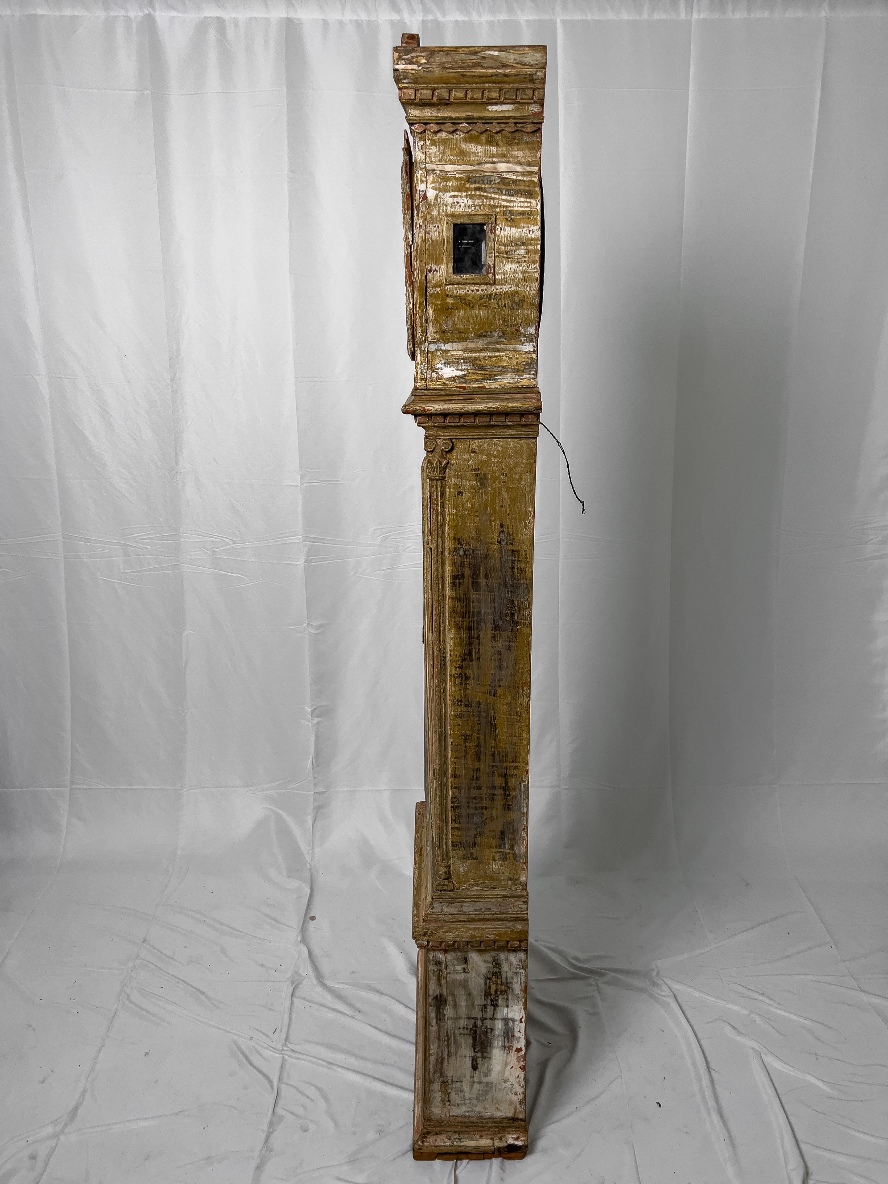 19th Century Painted Danish Grandfather Clock 6