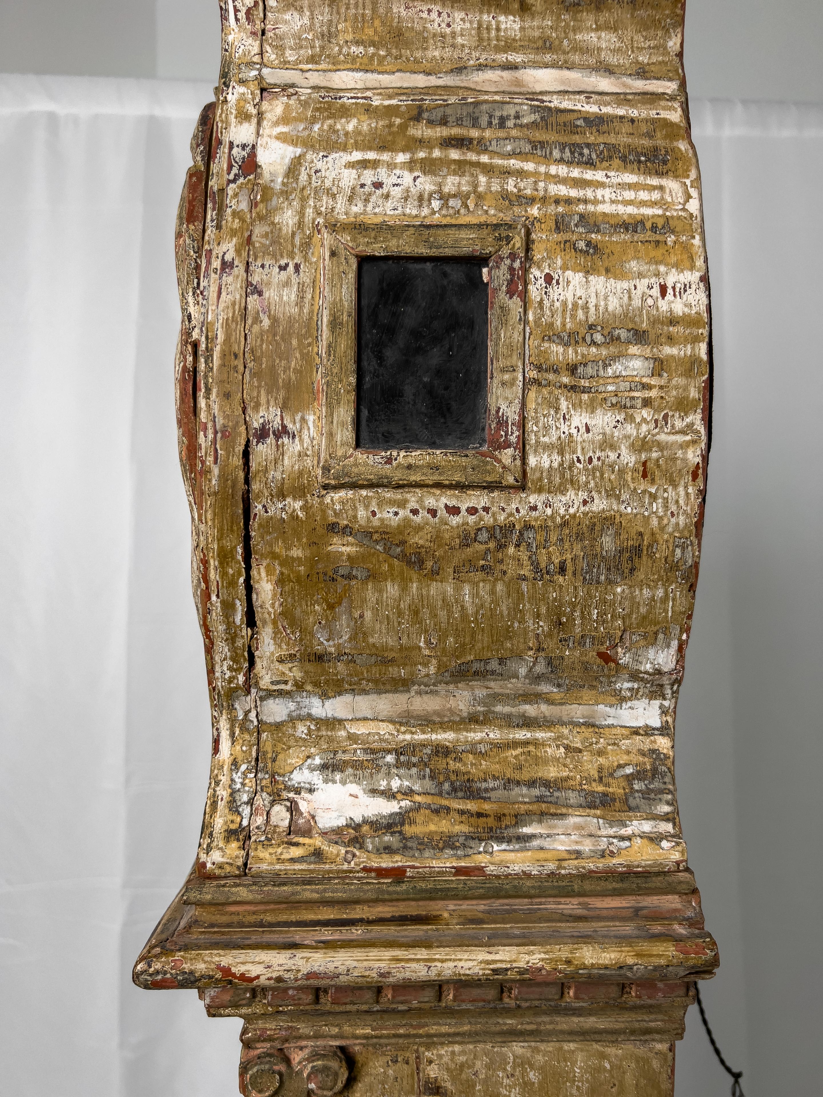 19th Century Painted Danish Grandfather Clock 7
