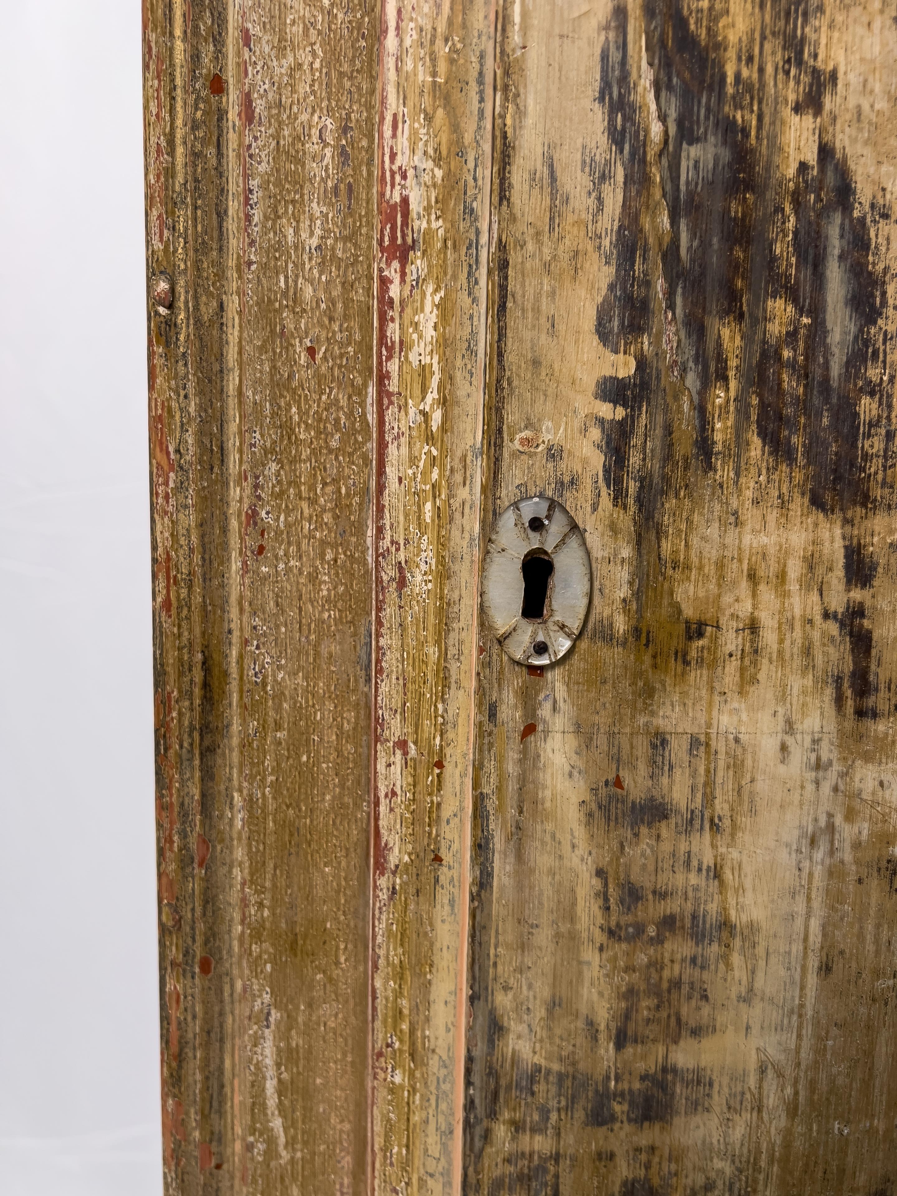 Carved 19th Century Painted Danish Grandfather Clock