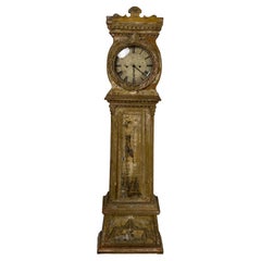 Antique 19th Century Painted Danish Grandfather Clock