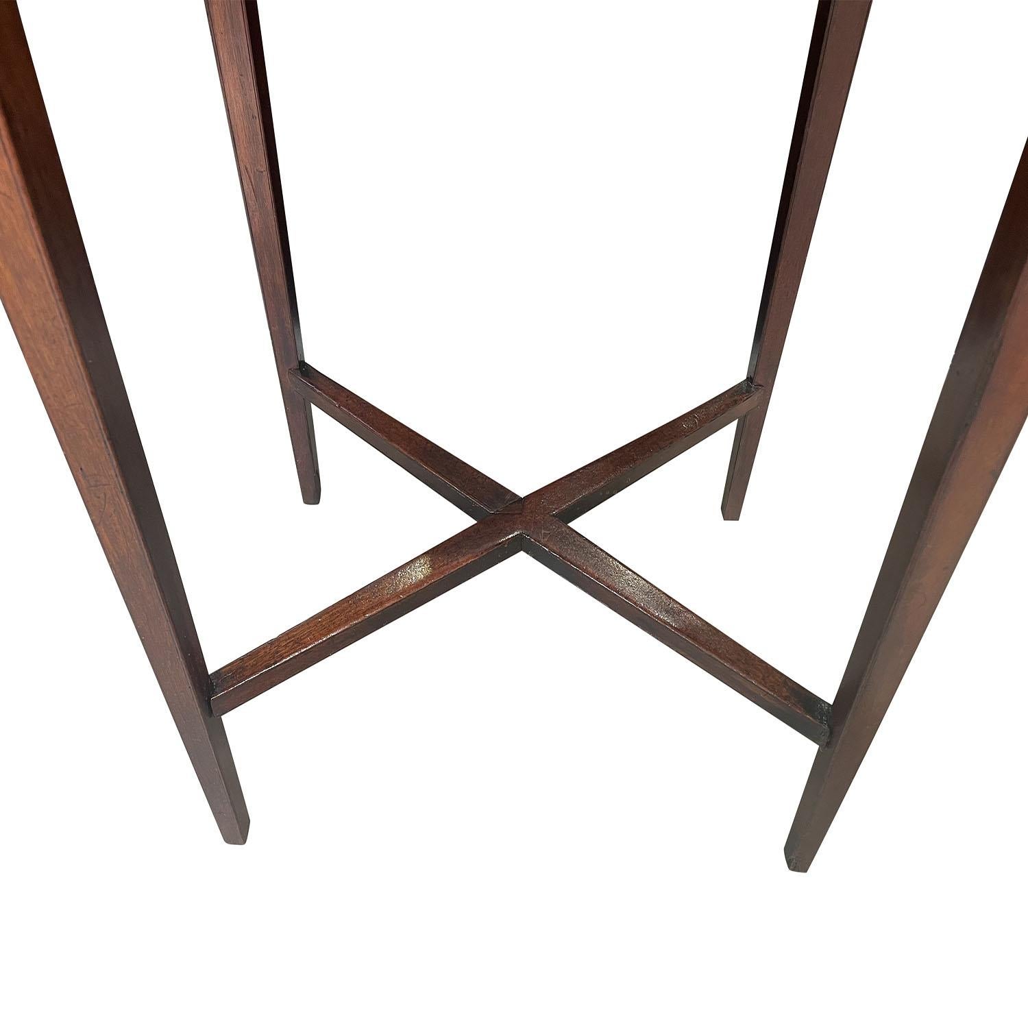 Métal Table d'appoint danoise Gustavienne IFR du 19ème siècle - Table de couture ancienne en noyer en vente