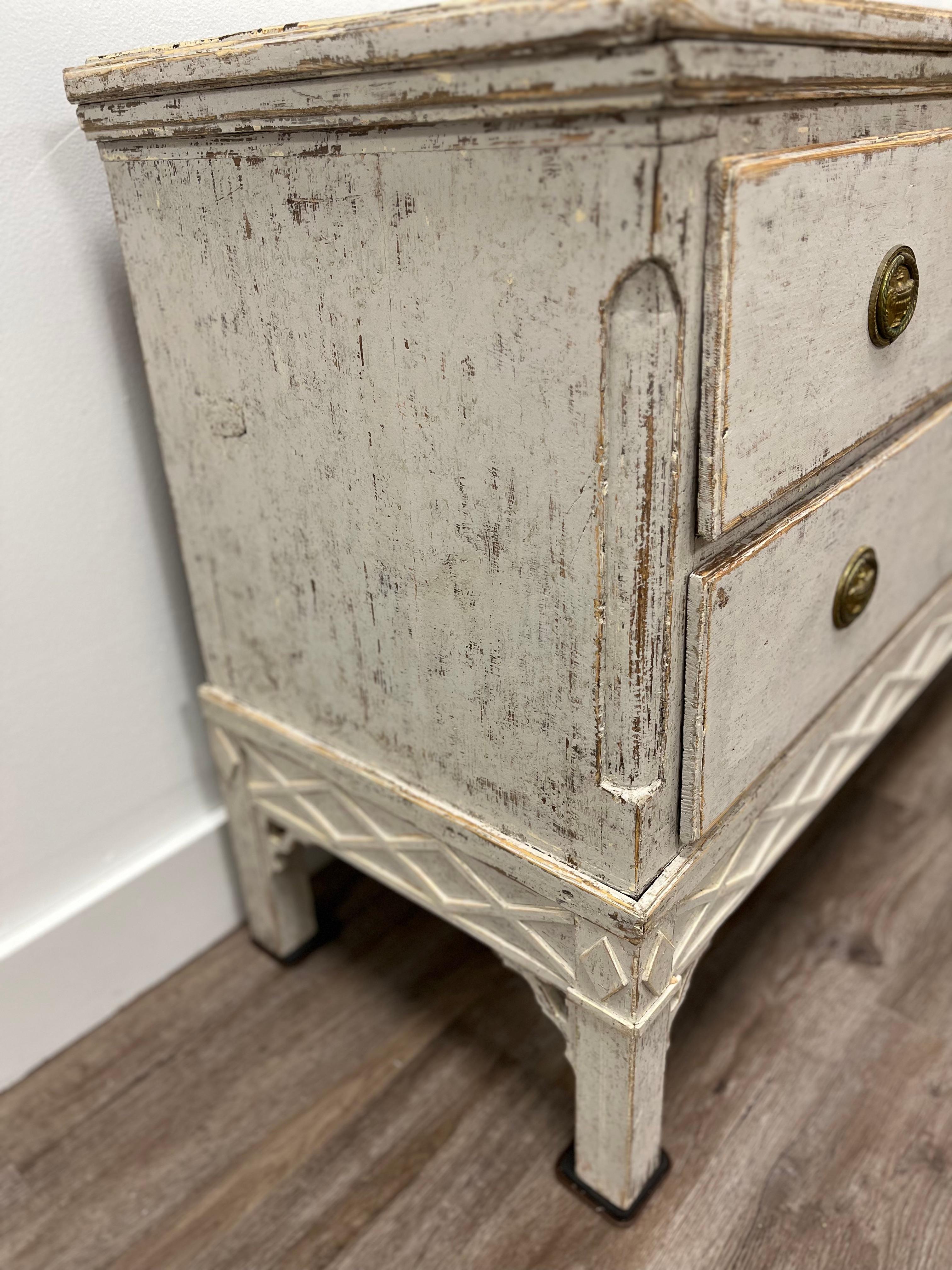 Hand-Carved 19th Century Danish Late Gustavian Commode For Sale