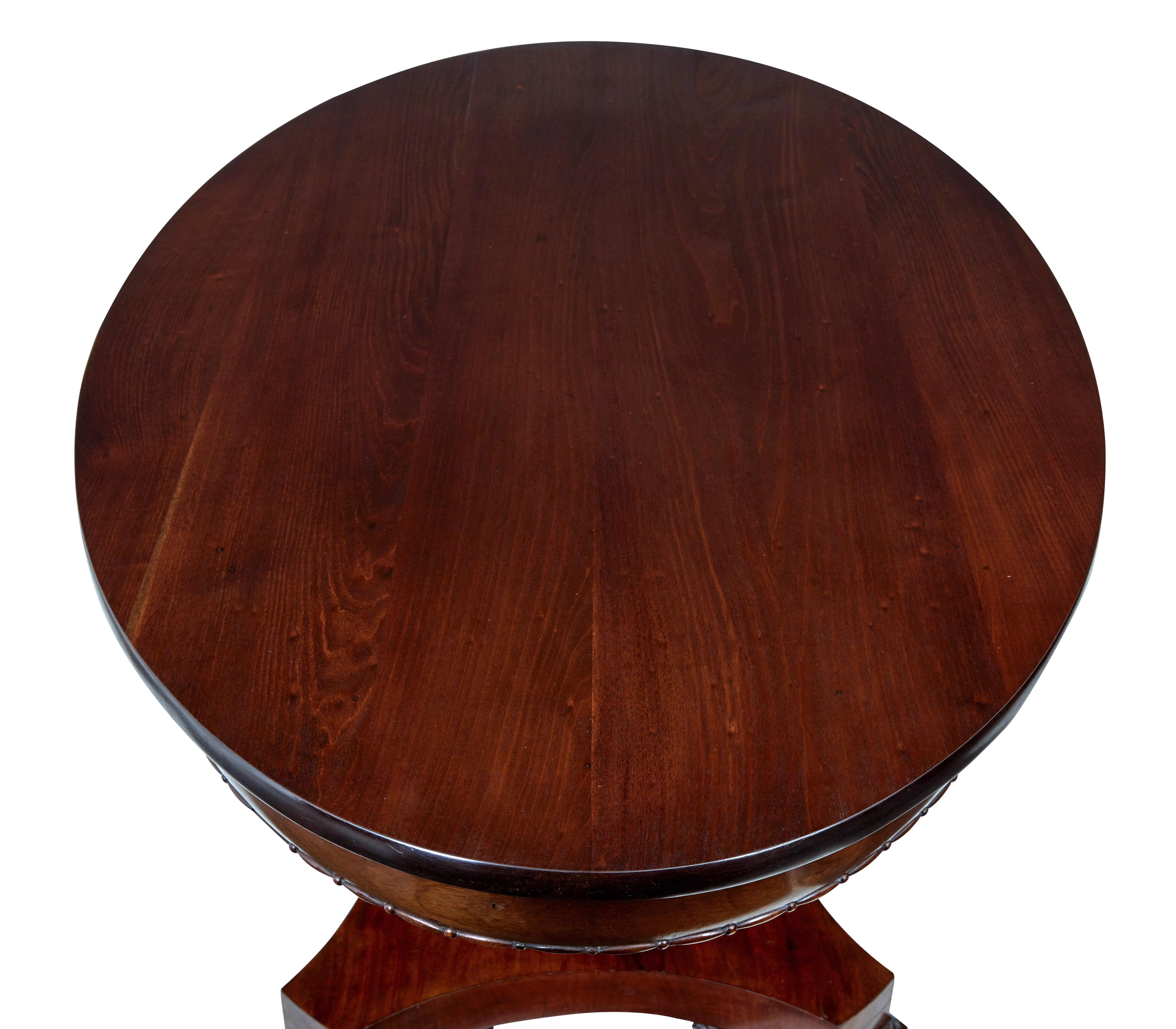 19th Century Danish Mahogany Oval Center Table 2