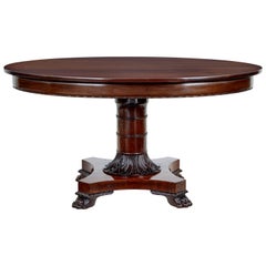 19th Century Danish Mahogany Oval Center Table