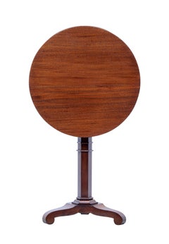 19th Century Danish Mahogany Round Tilt-Top Table